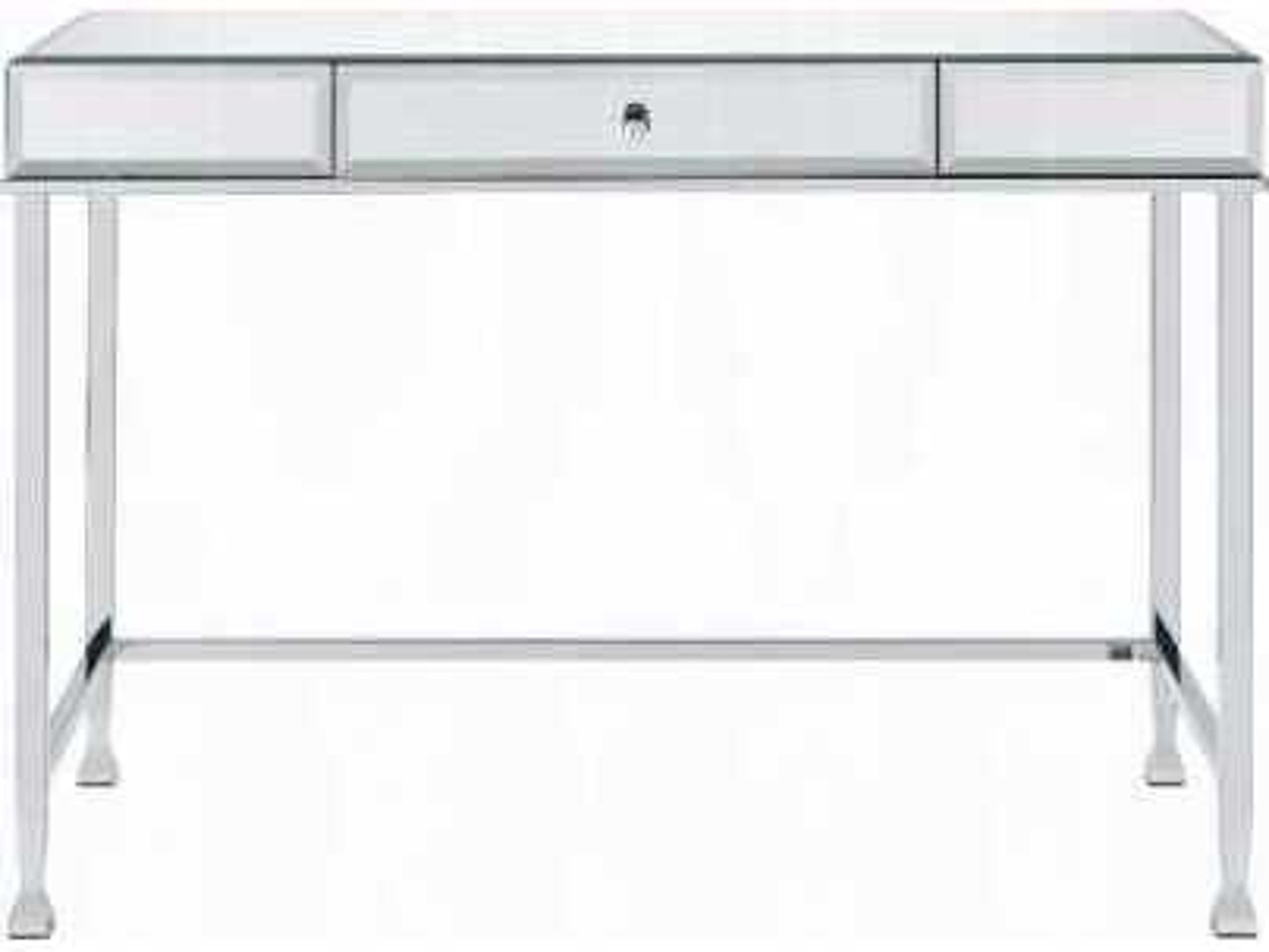 Acme Furniture Canine Mirrored And Chrome Writing Desk