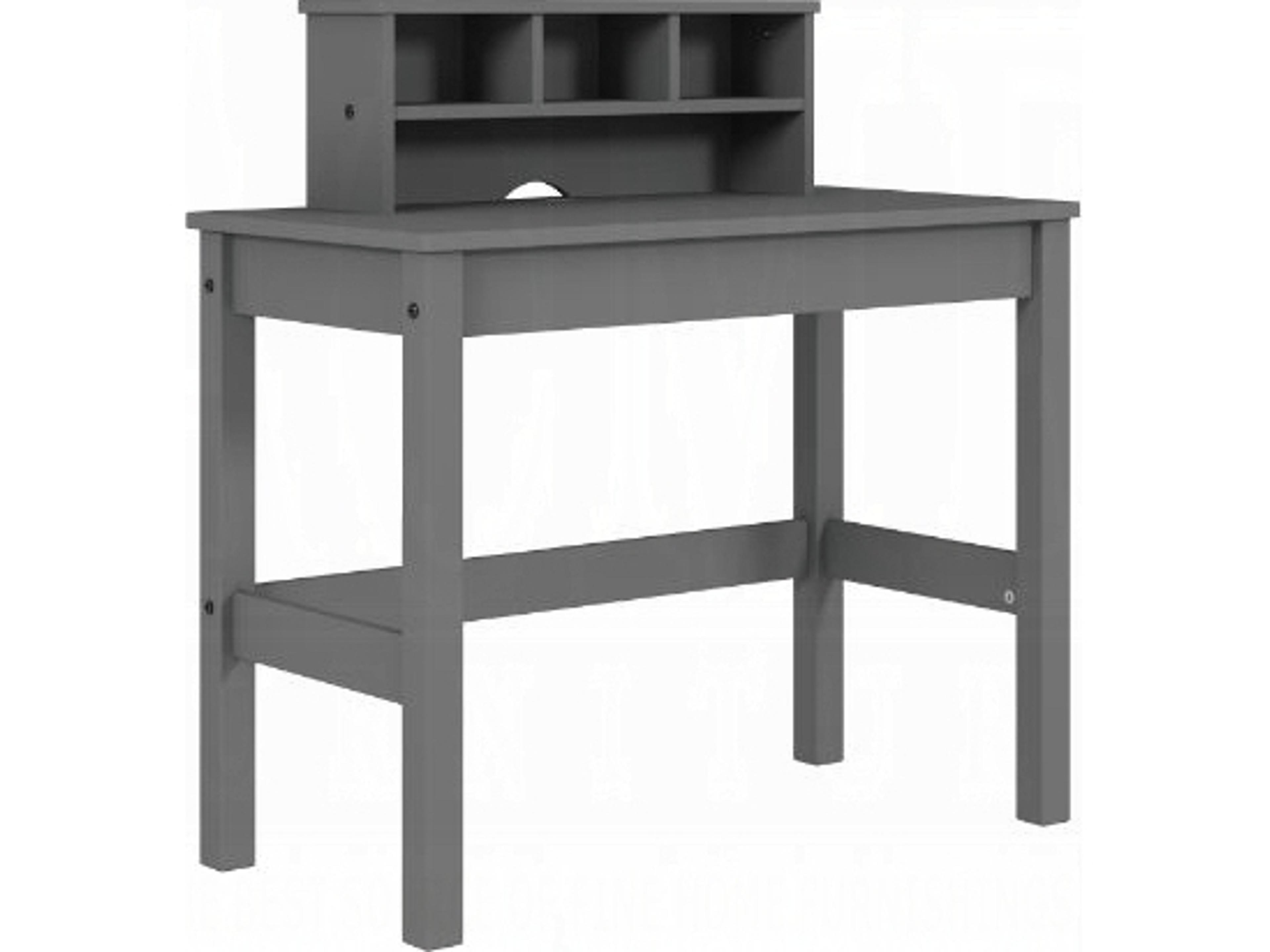 Gray Pine Wood Writing Desk