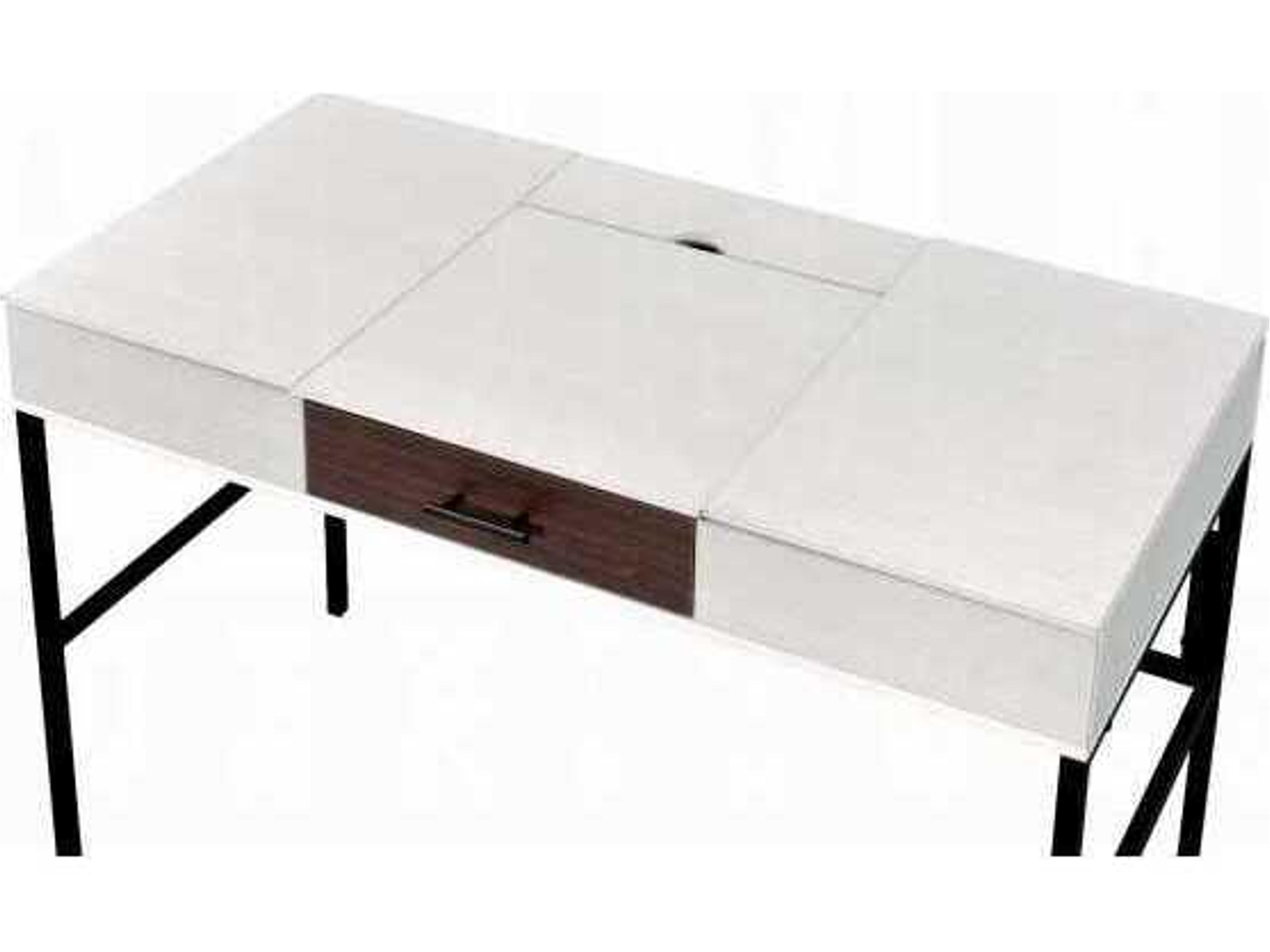 Acme Furniture Verster Natural Black White Writing Desk