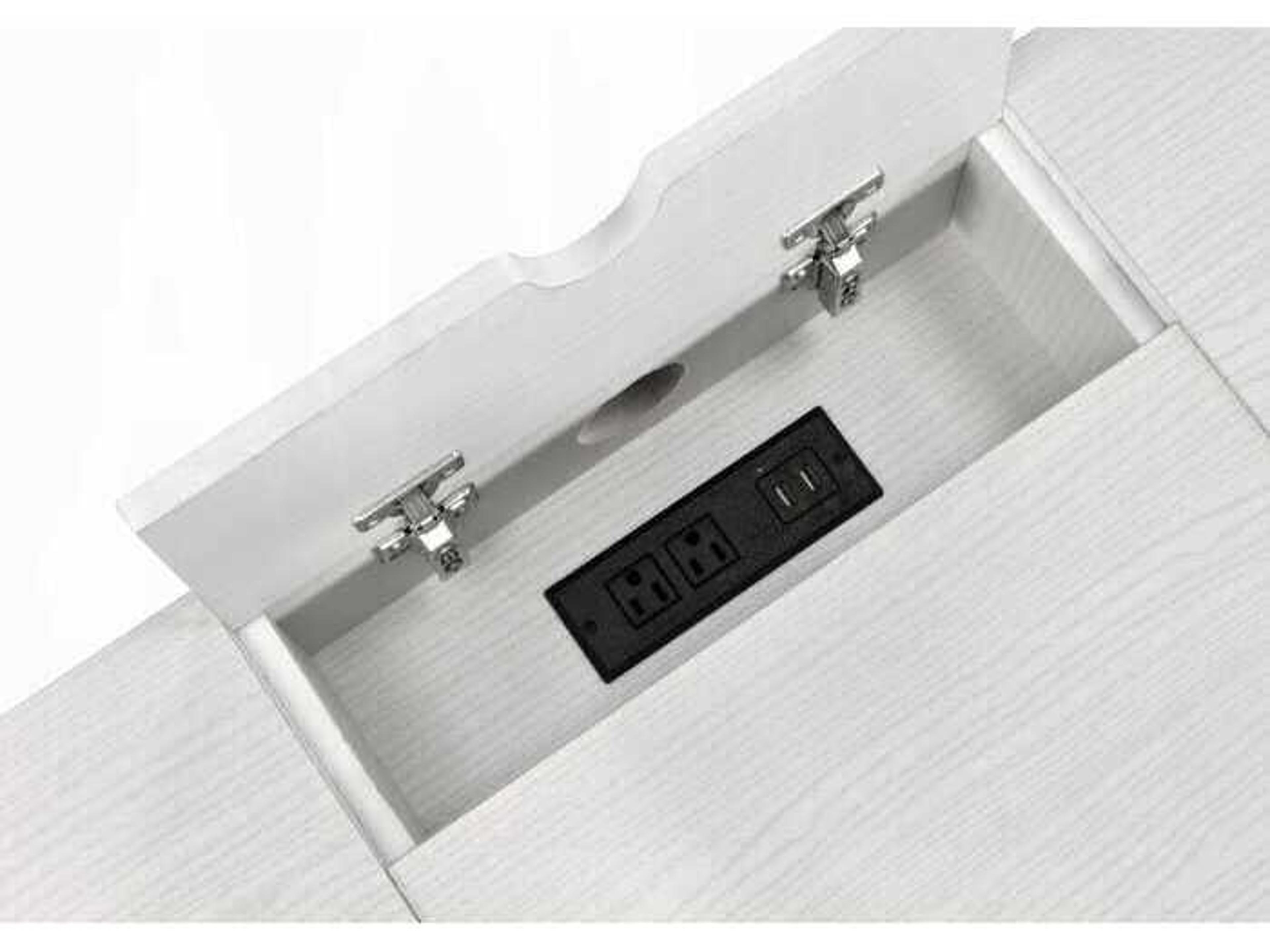 Acme Furniture Verster Natural Black White Writing Desk