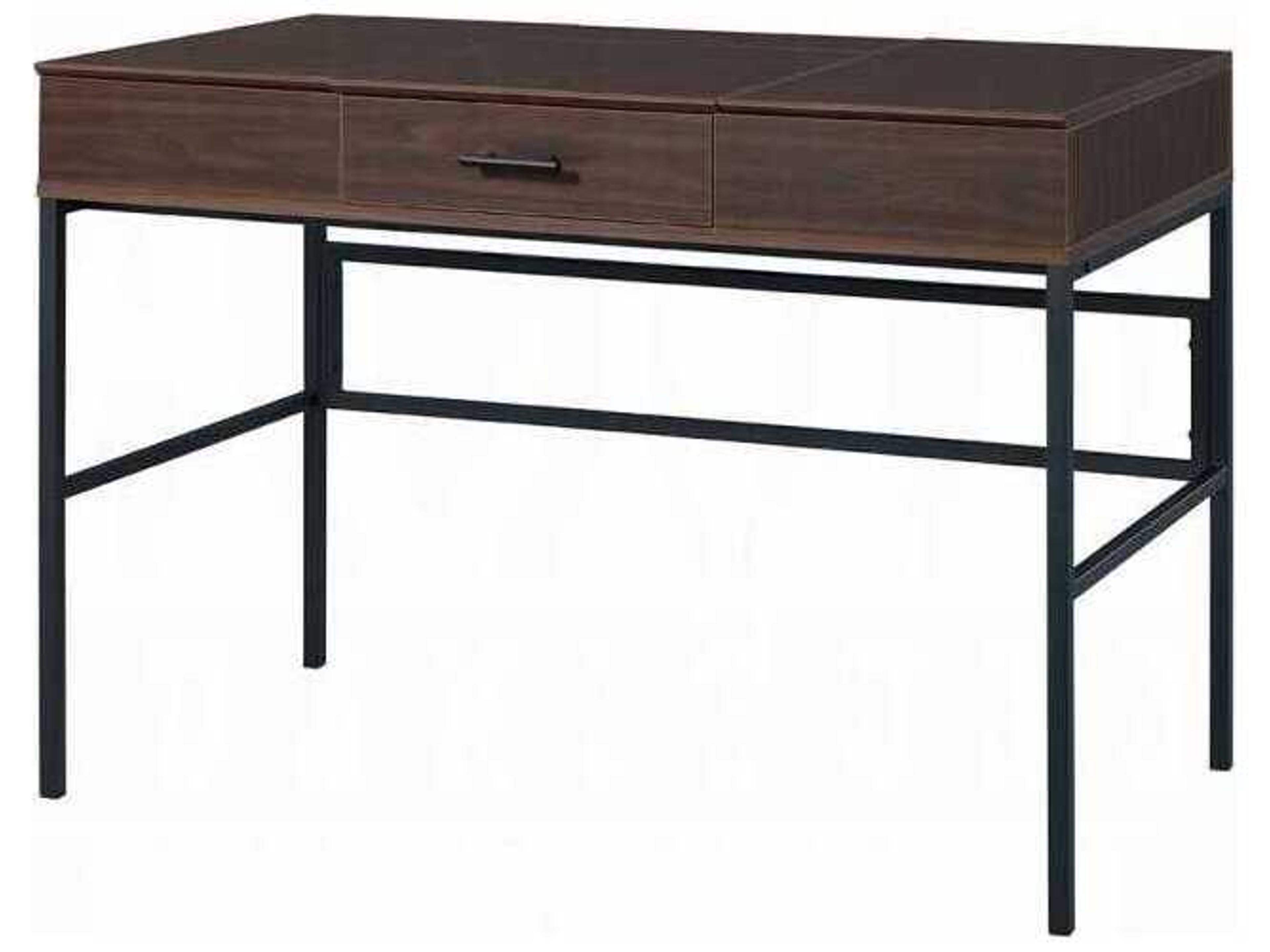Verster Oak Black Brown Writing Desk