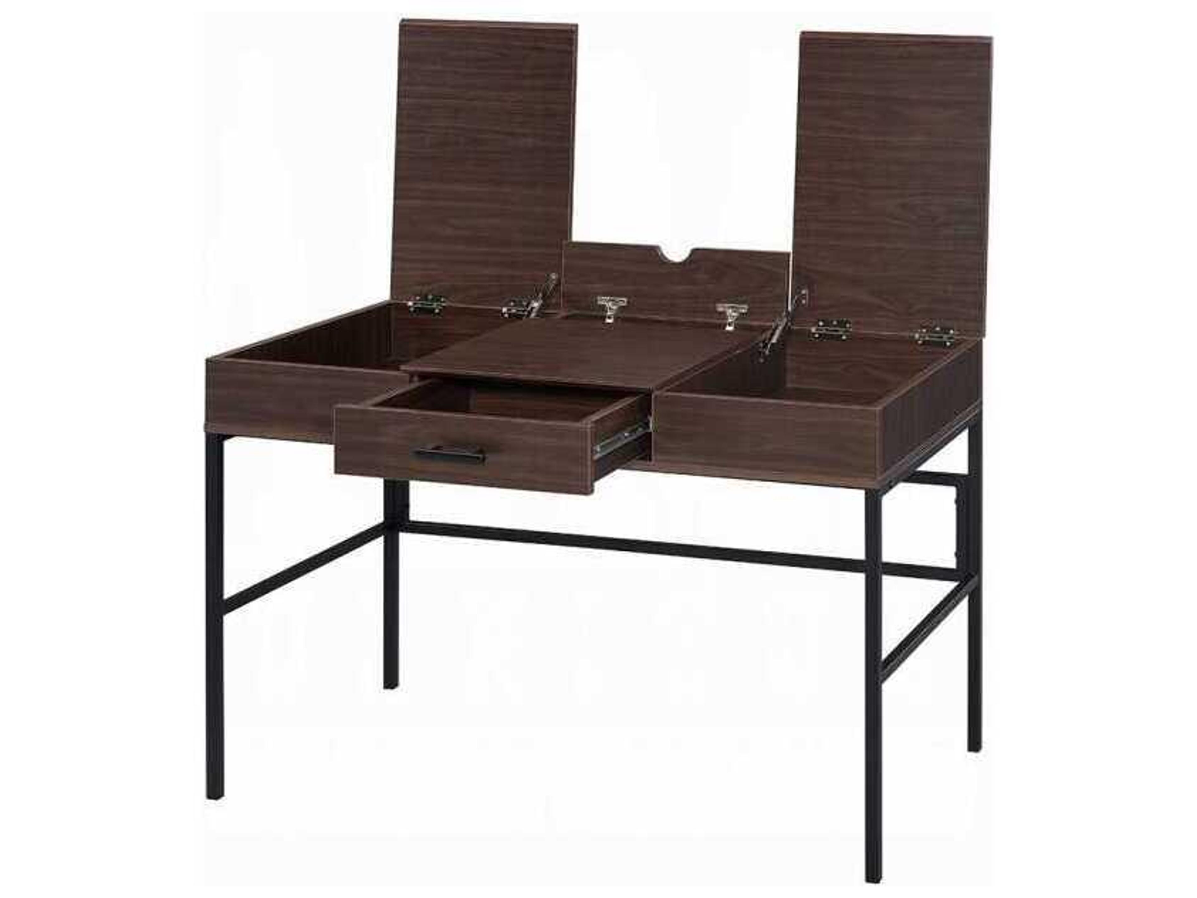 Acme Furniture Verster Oak Black Brown Writing Desk