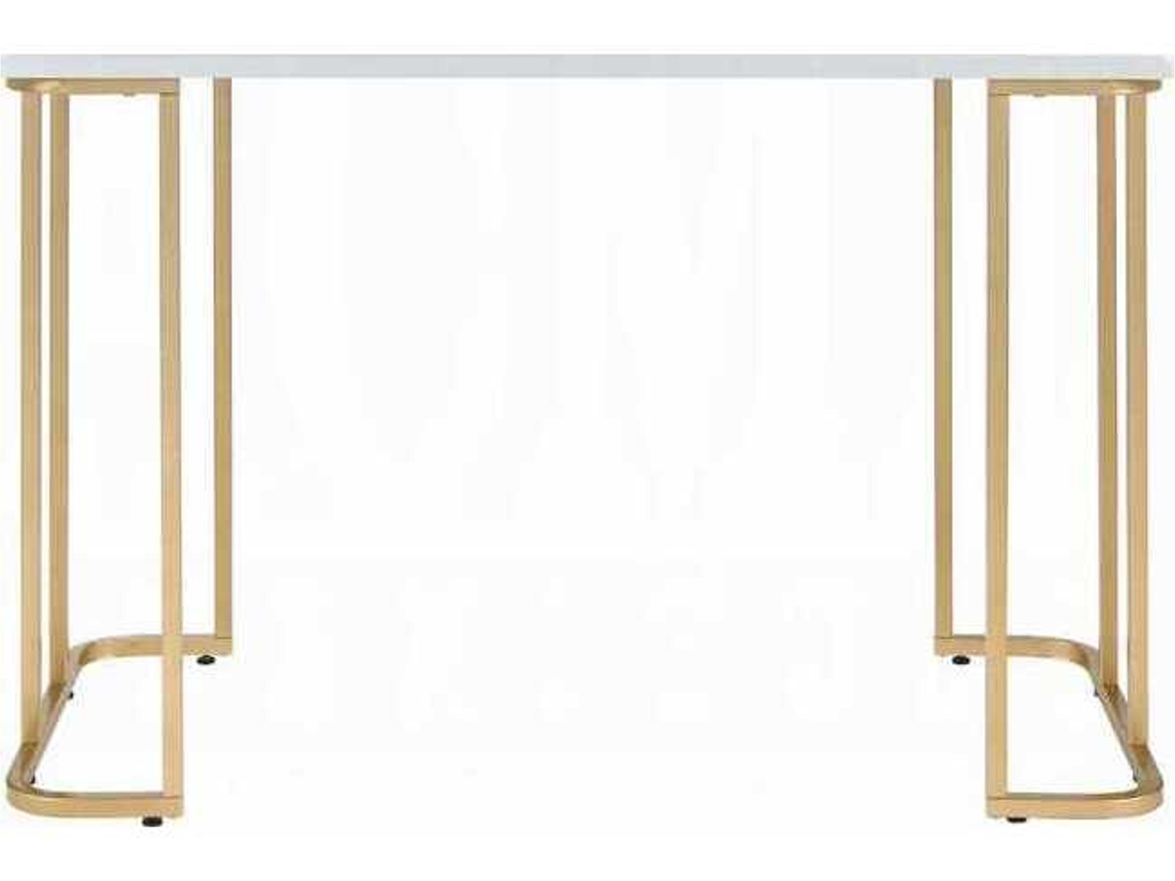 Acme Furniture White Gold Writing Desk