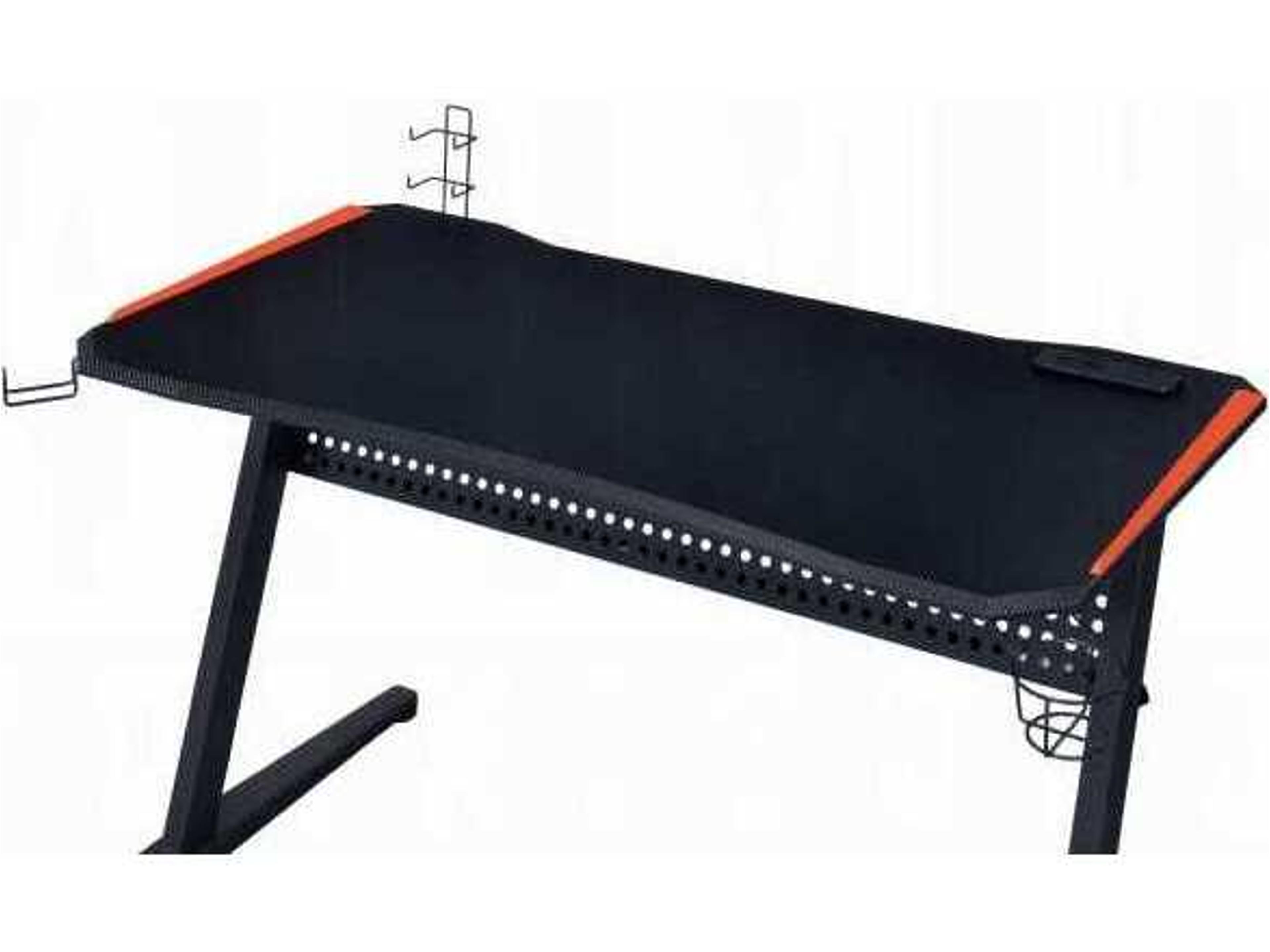 Acme Furniture Black Red Gaming Desk