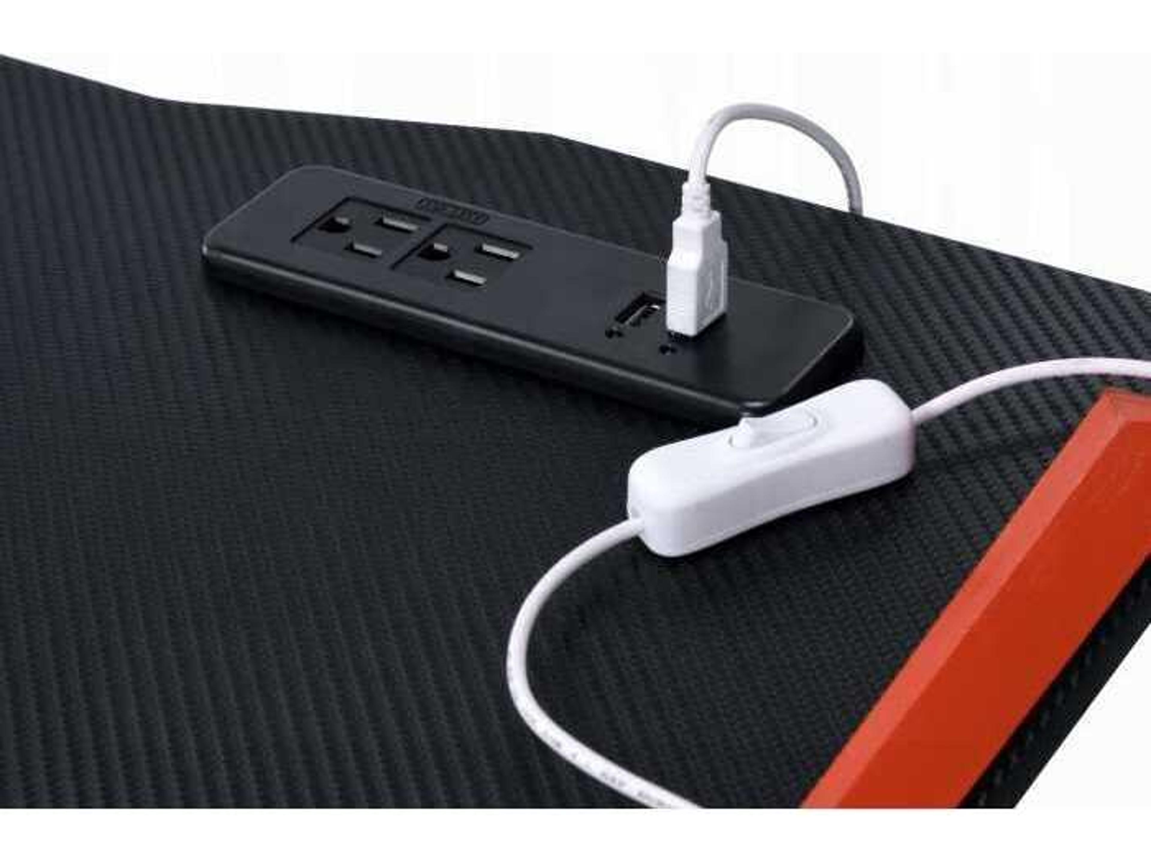 Acme Furniture Black Red Gaming Desk