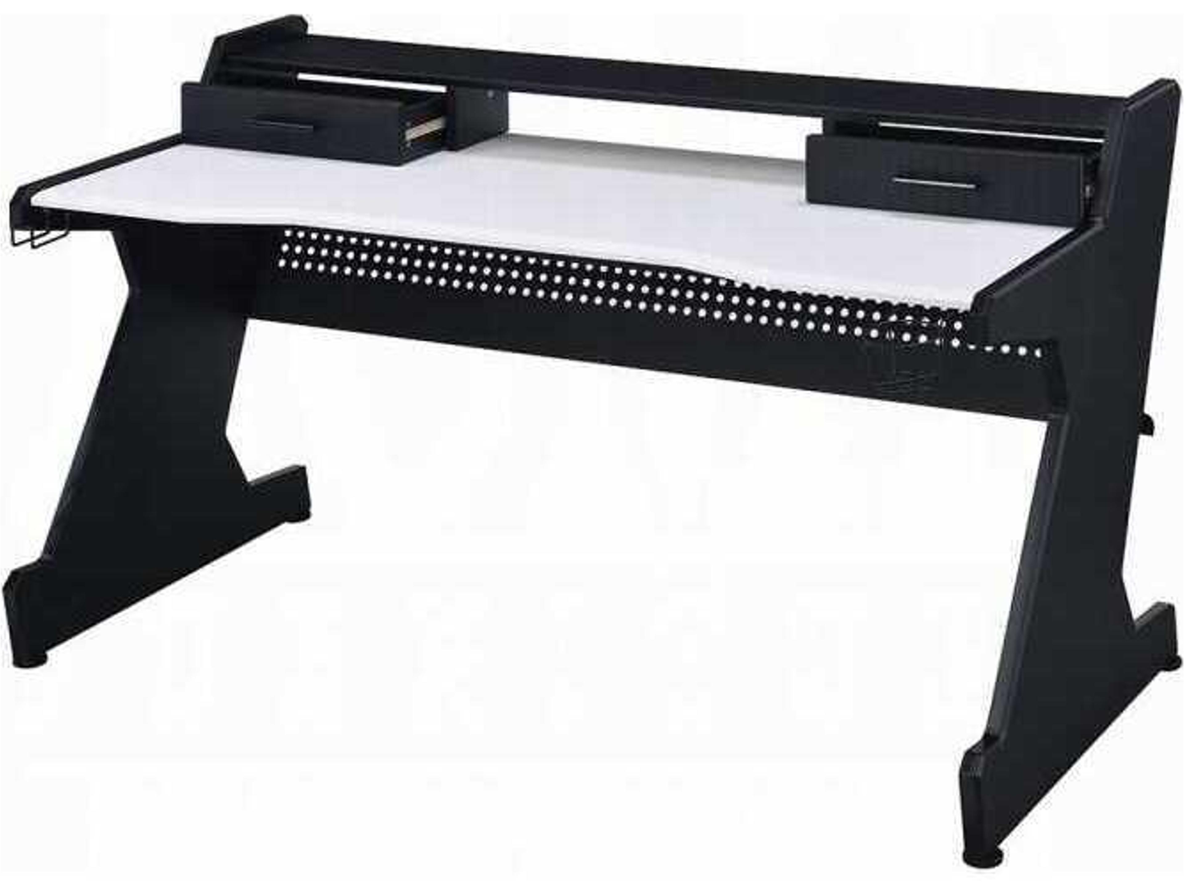 Acme Furniture Black White Gaming Desk