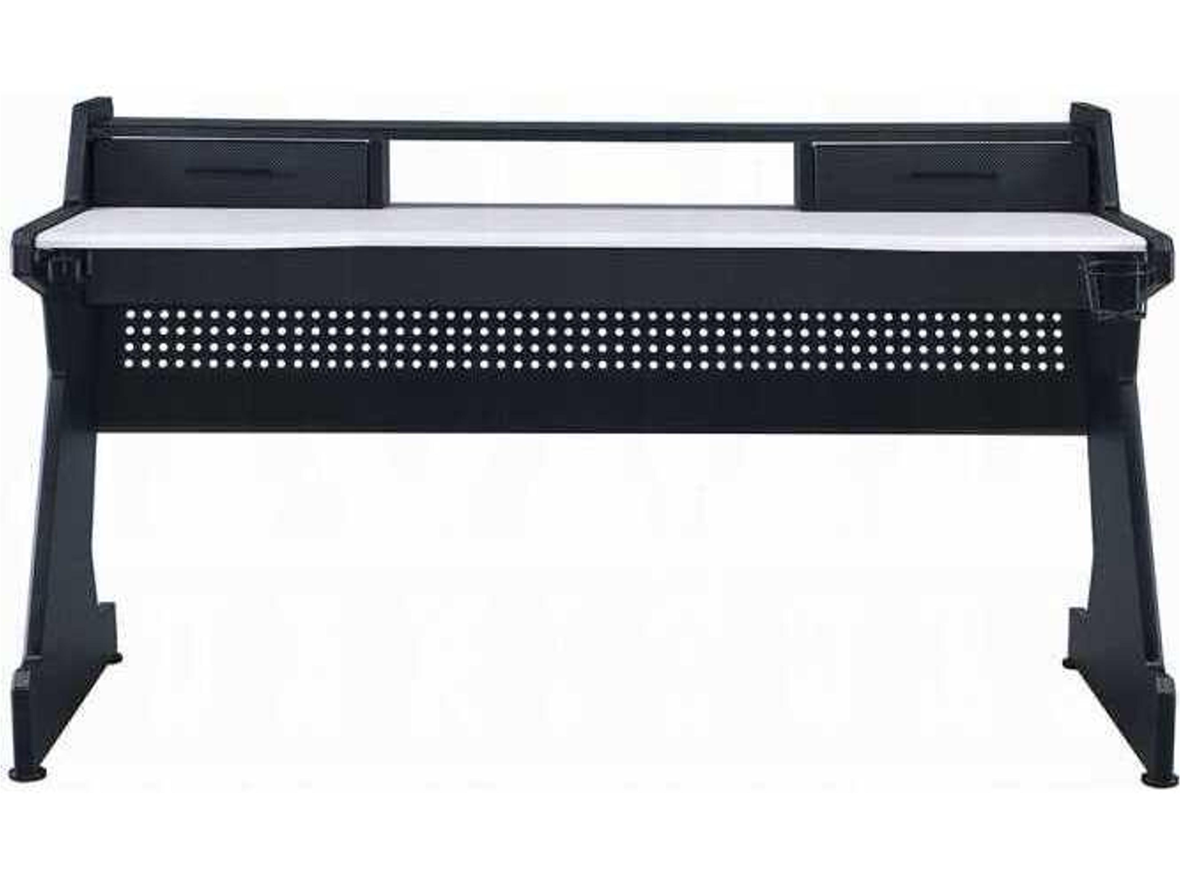 Acme Furniture Black White Gaming Desk