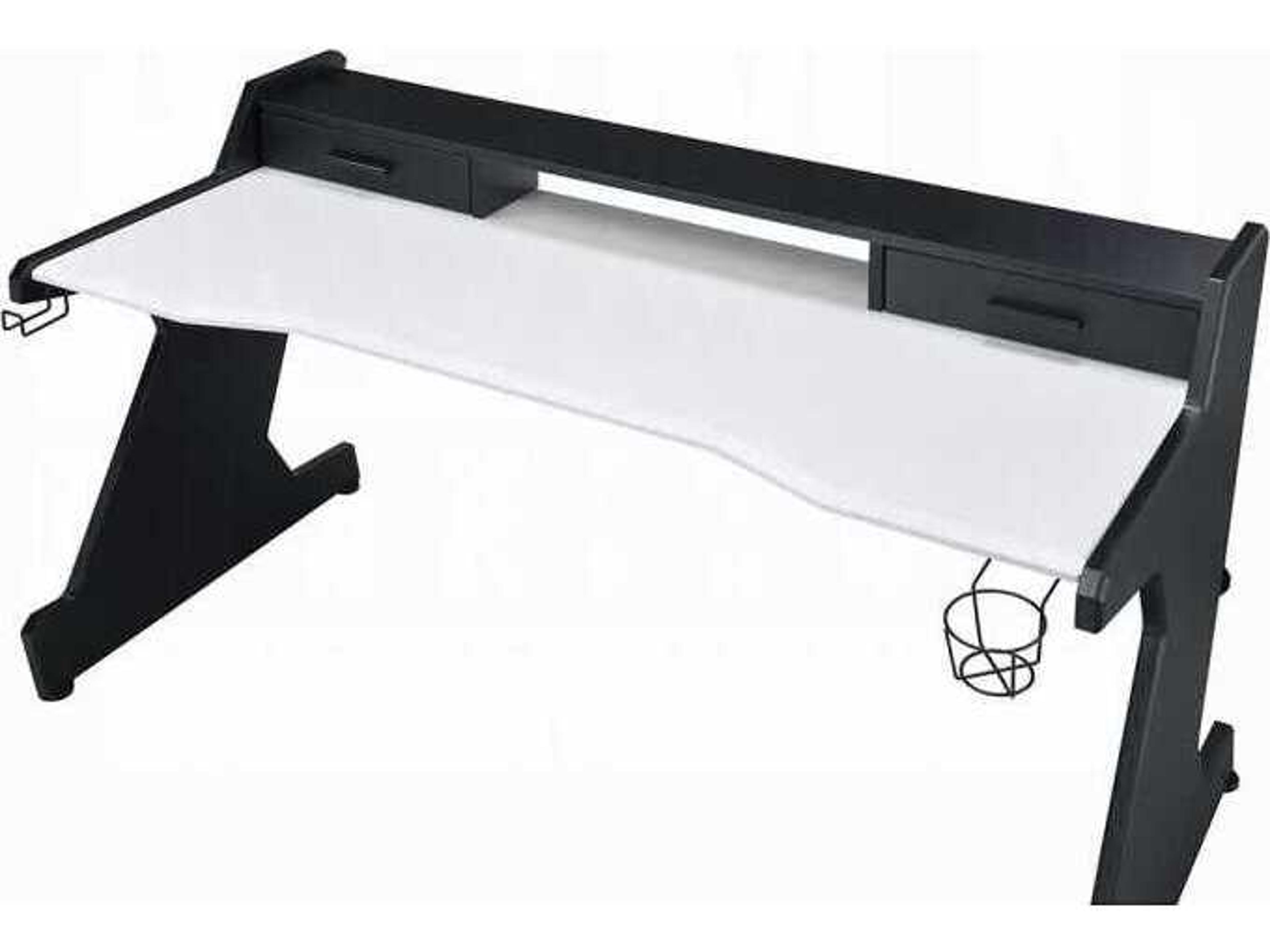 Acme Furniture Black White Gaming Desk