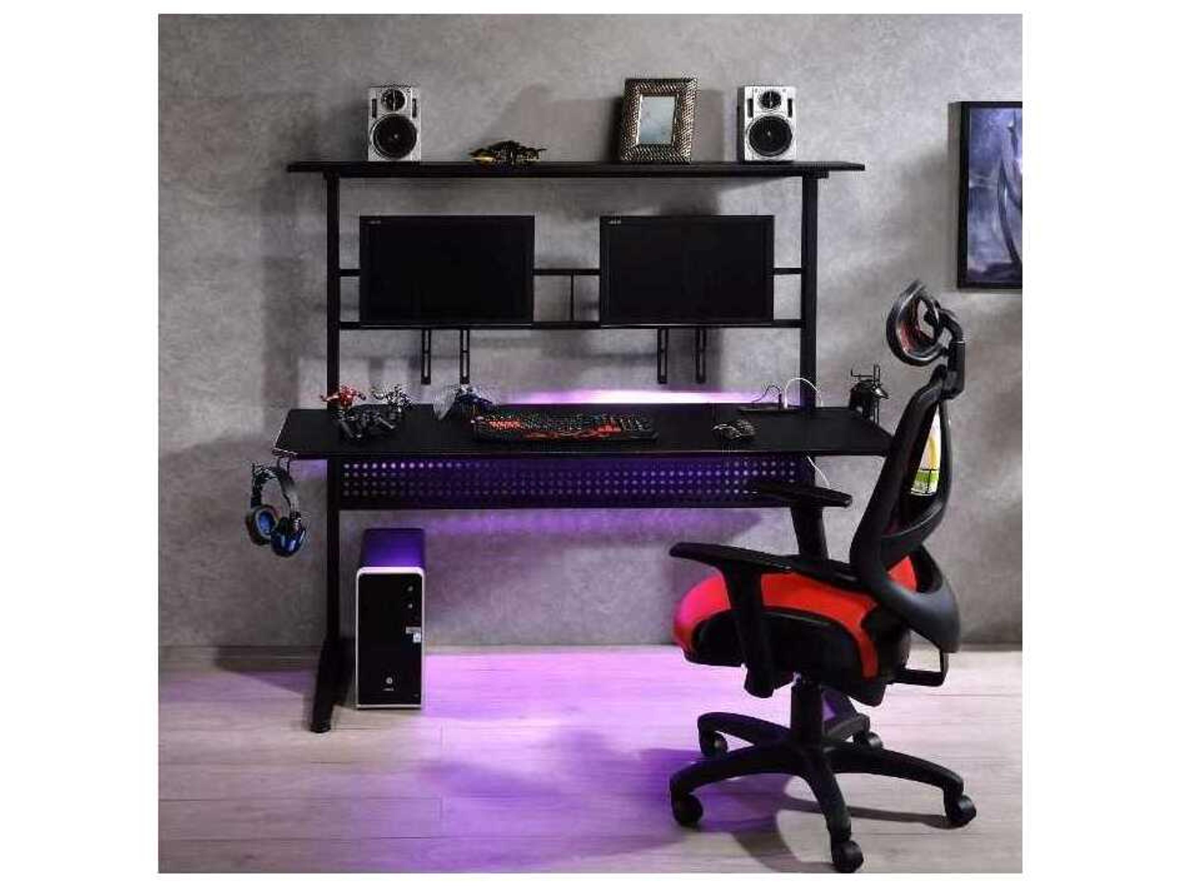 Acme Furniture Black Gaming Desk