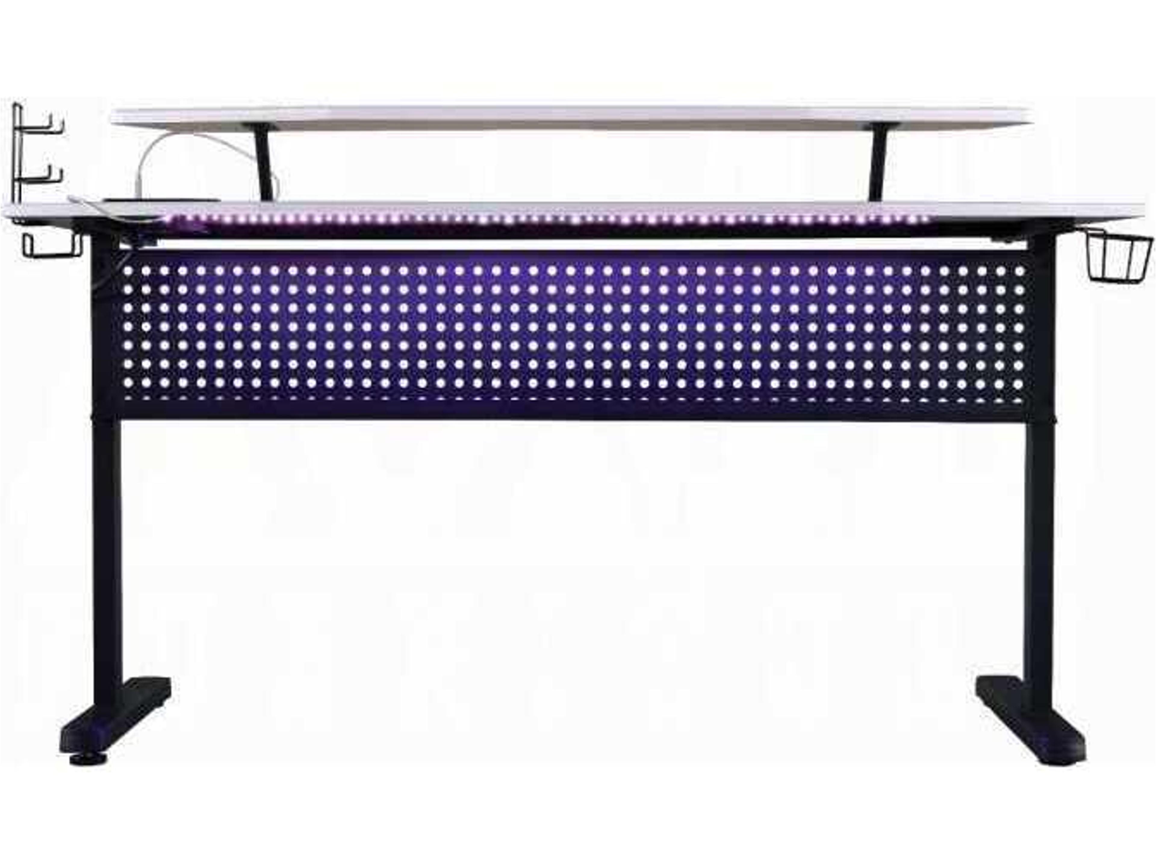 Acme Furniture Black White Gaming Desk