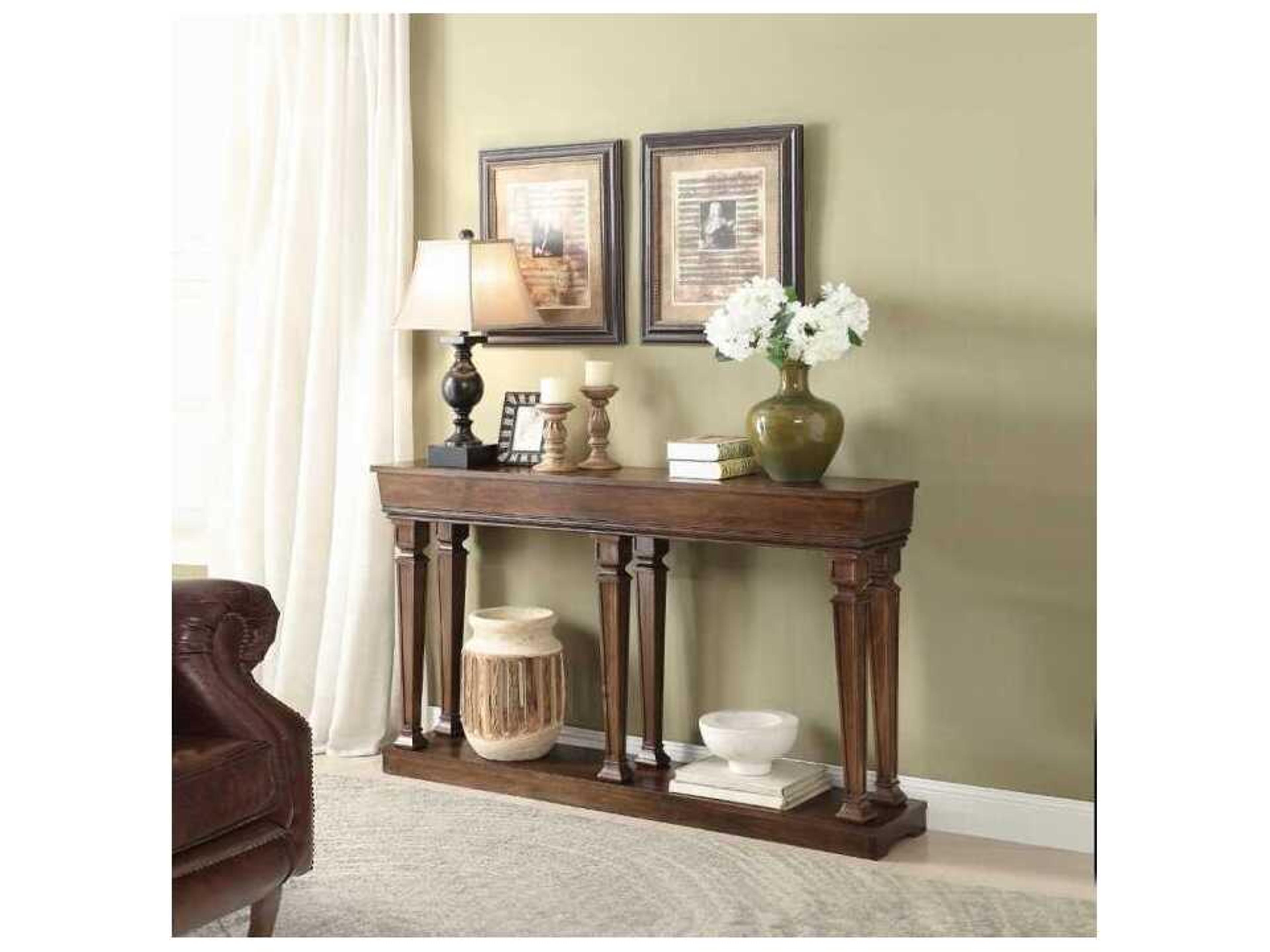 Acme Furniture Garrison Rectangular Wood Oak Console Table