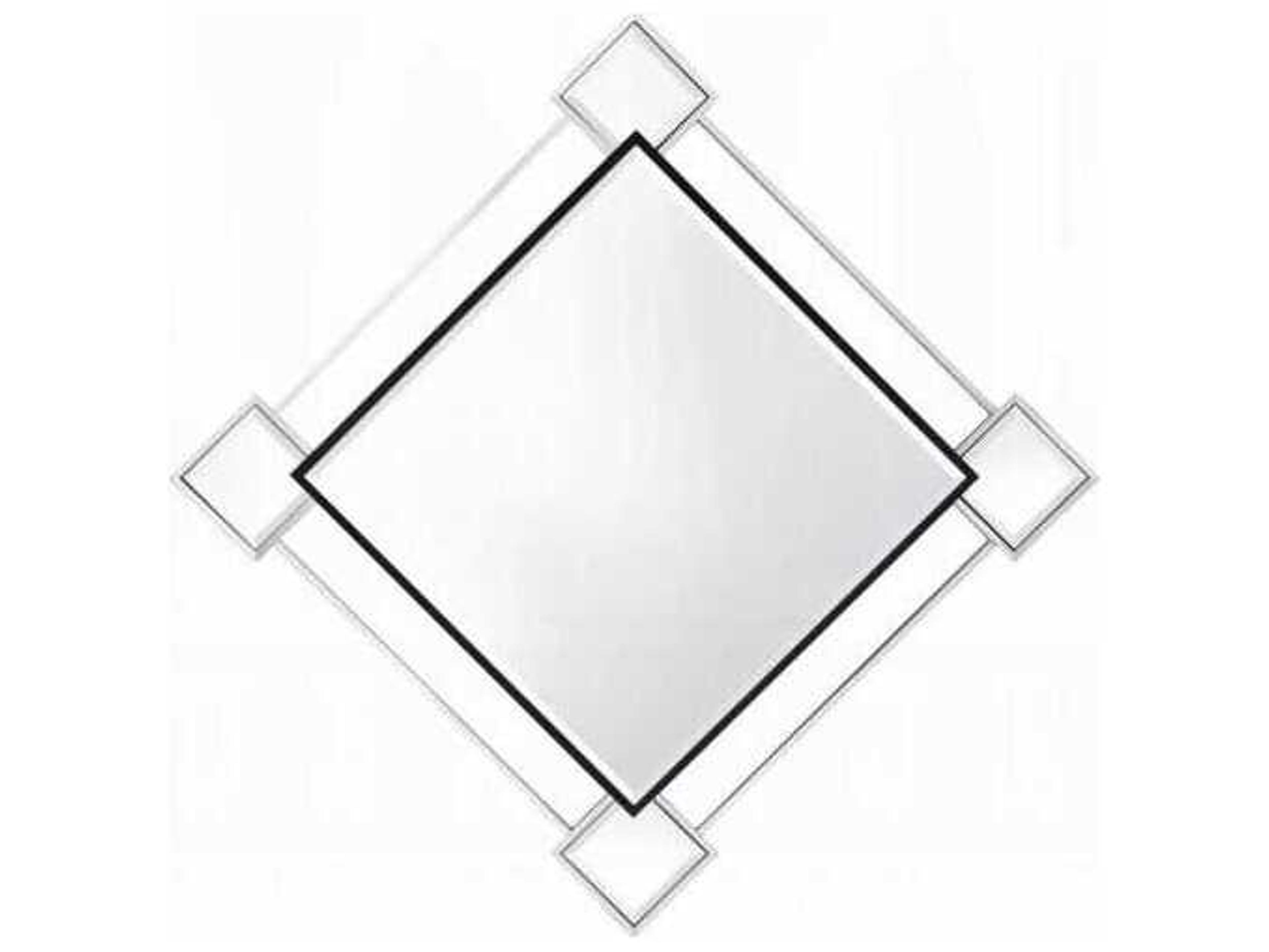 Asbury Mirrored Chrome Square Wall Mirror