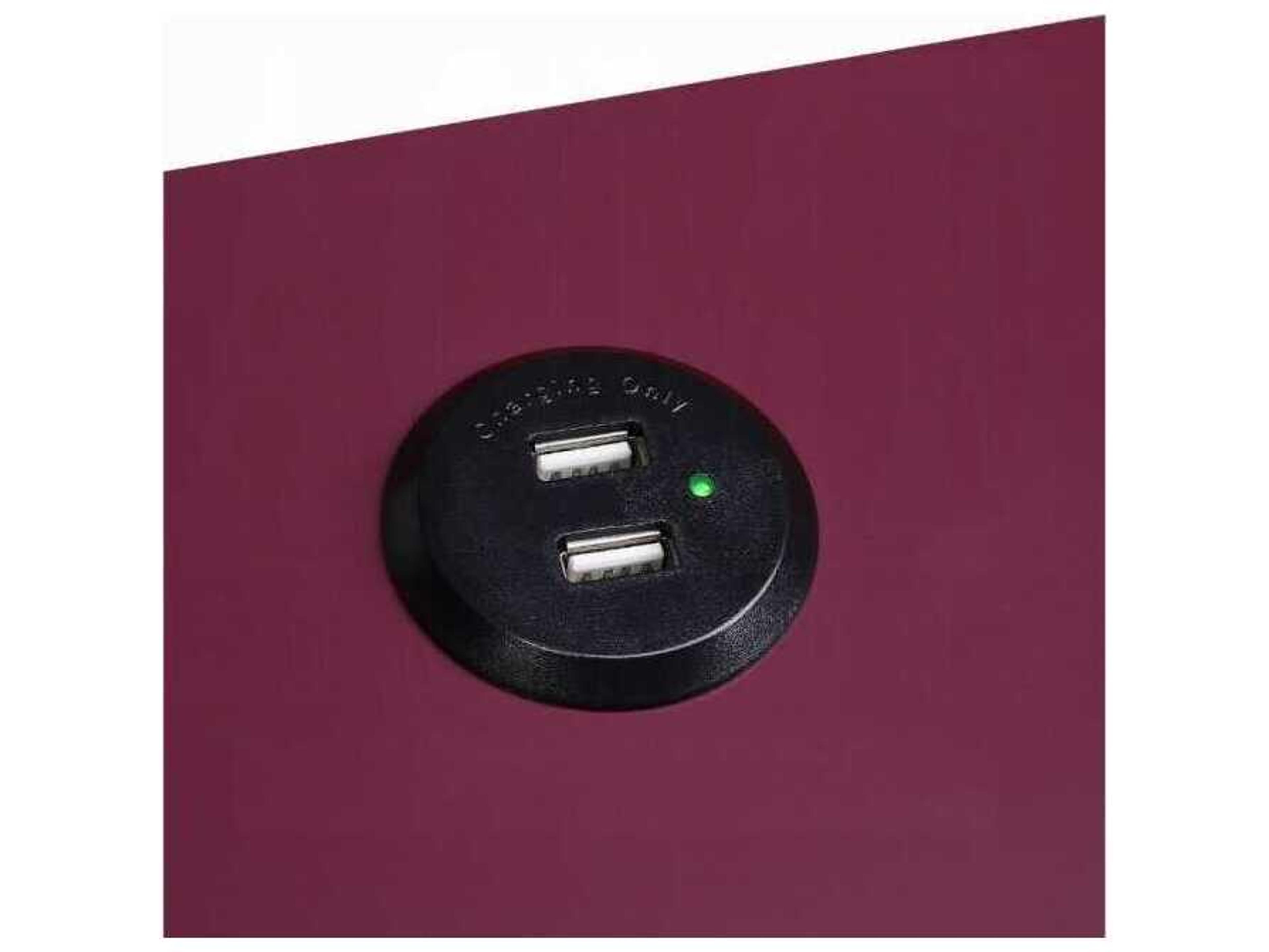 Acme Furniture Fierce Rectangular Wood Burgundy Black End Table