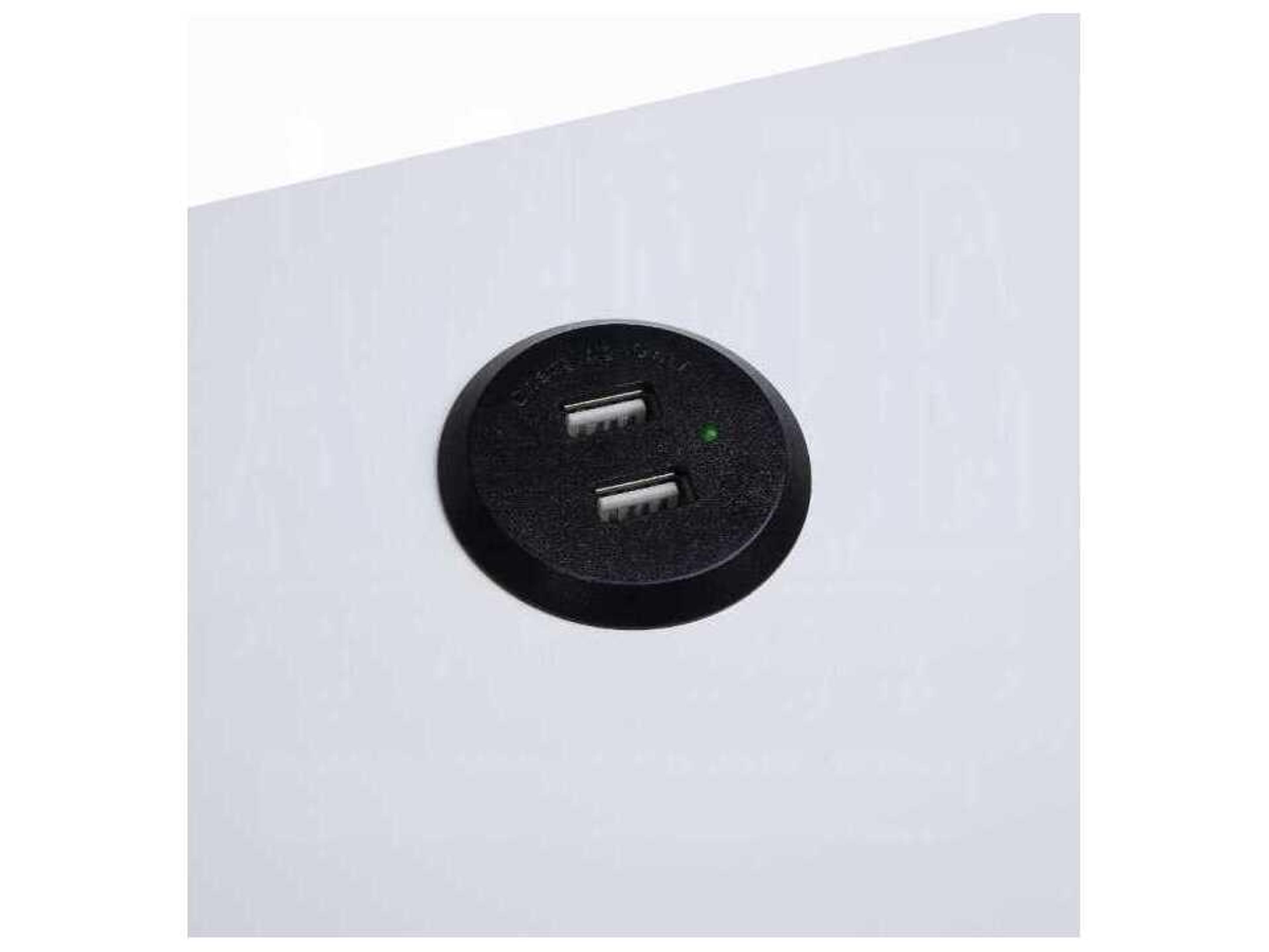 Acme Furniture Fierce Rectangular Wood White Black End Table