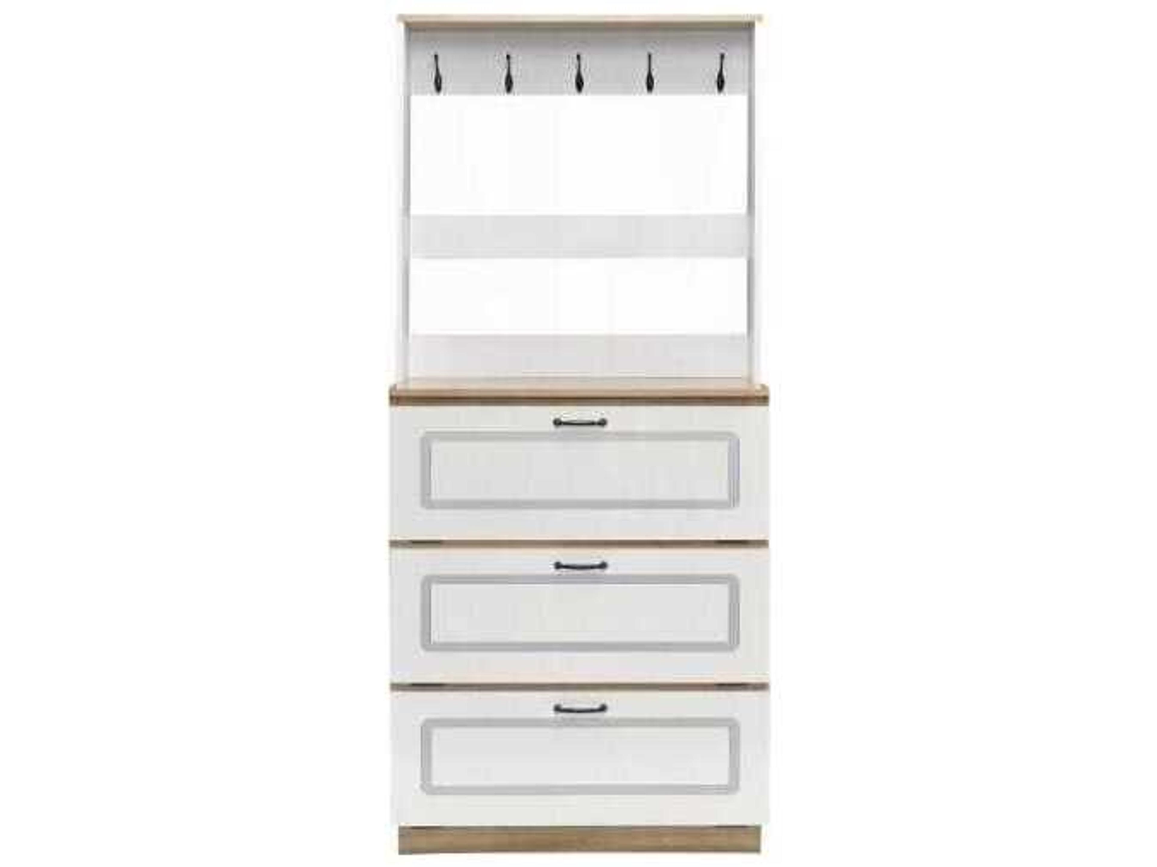 Acme Furniture Light Oak White Shoe Rack