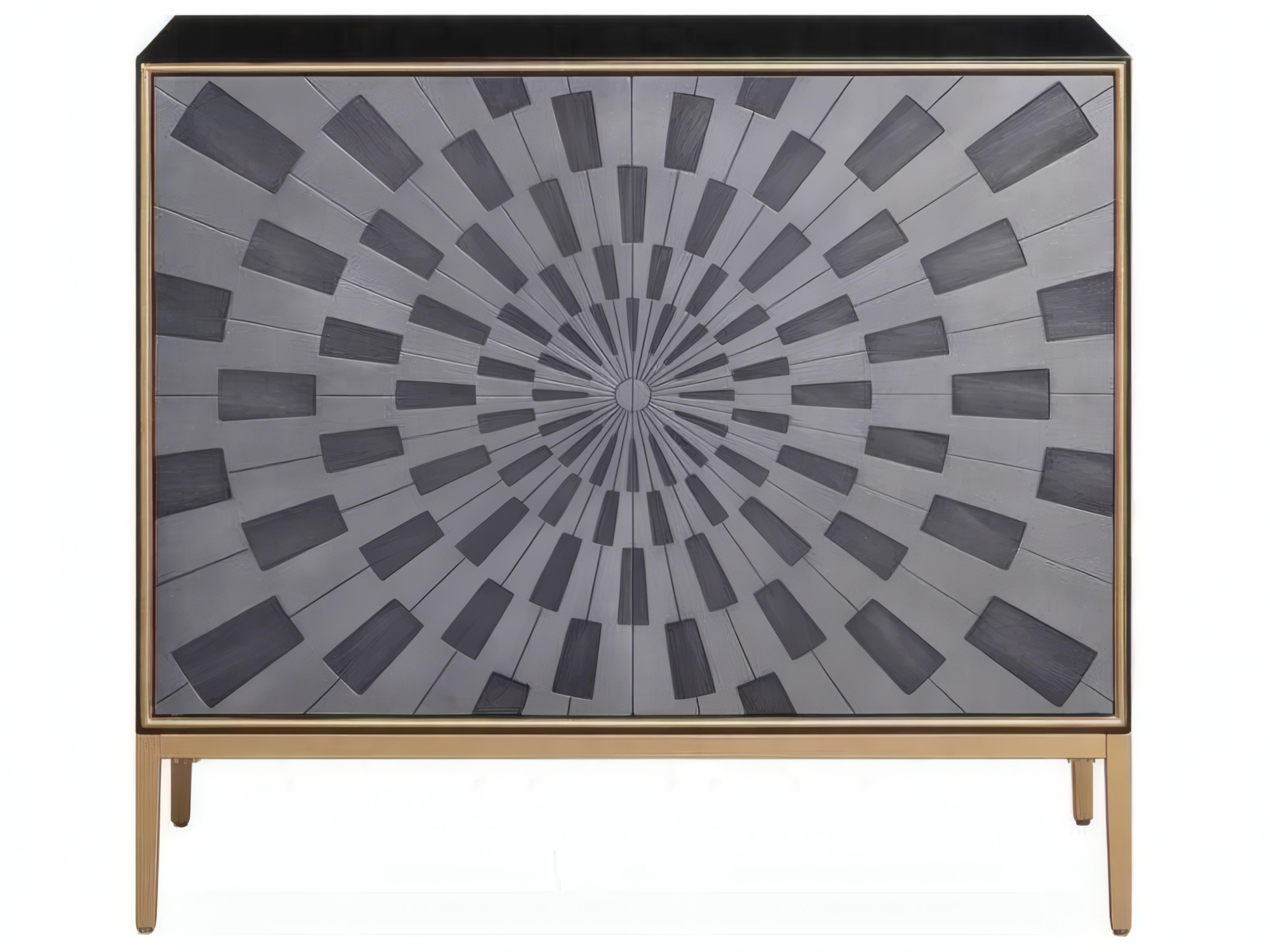 Acme Furniture Black Gray Brass Birch Wood Accent Chest