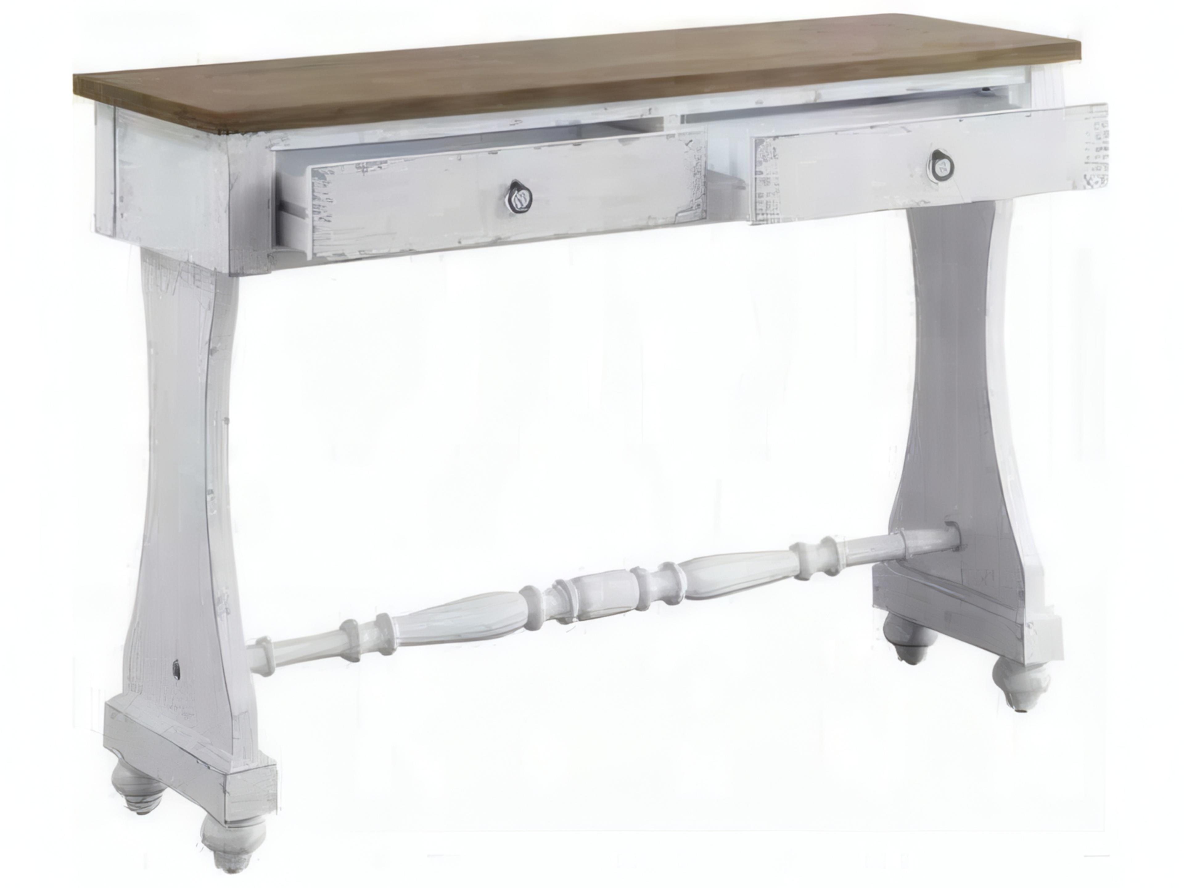 Acme Furniture Rectangular Wood Antique White Console Table