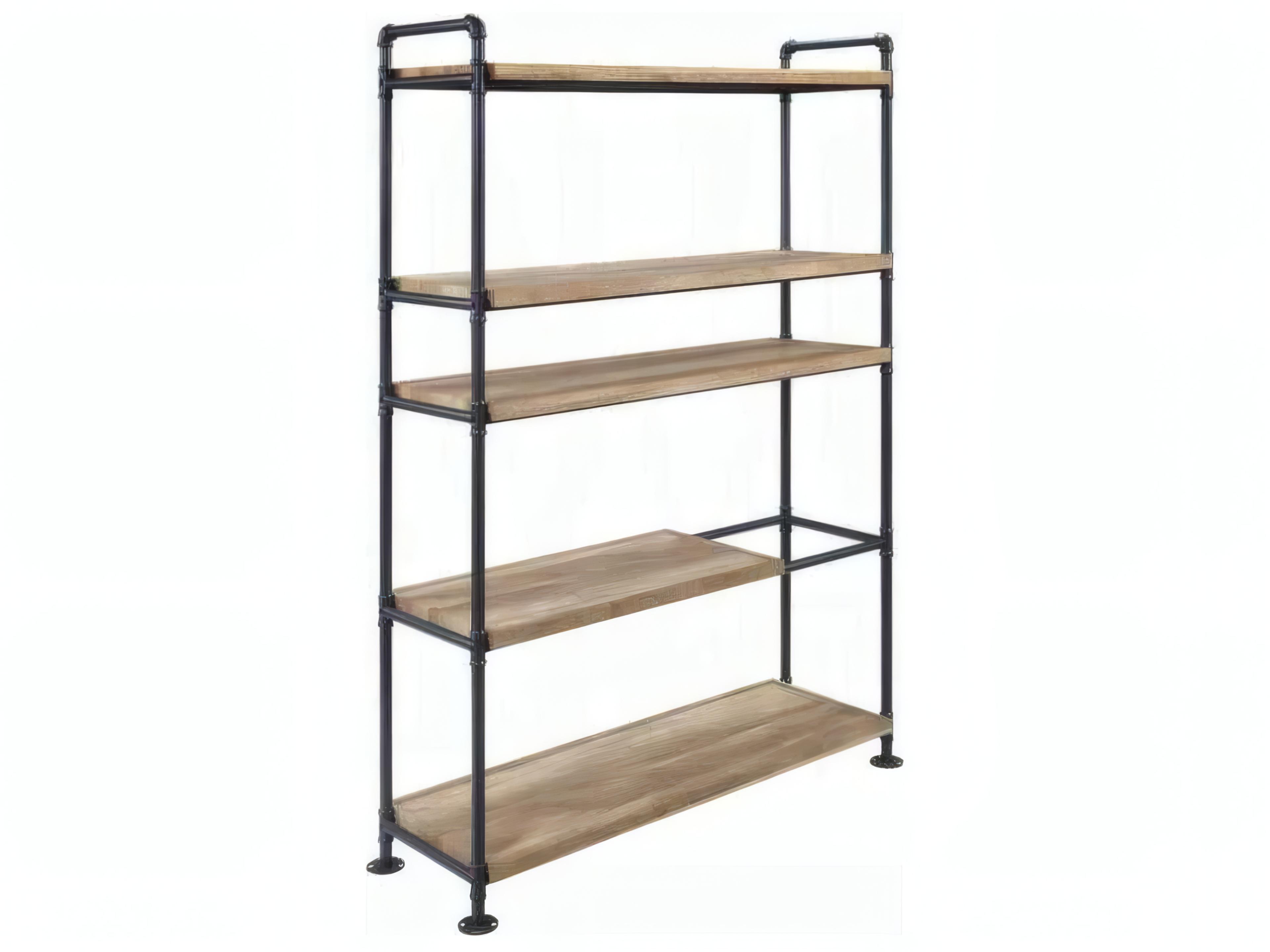 Brantley Oak Sandy Black Bookcase