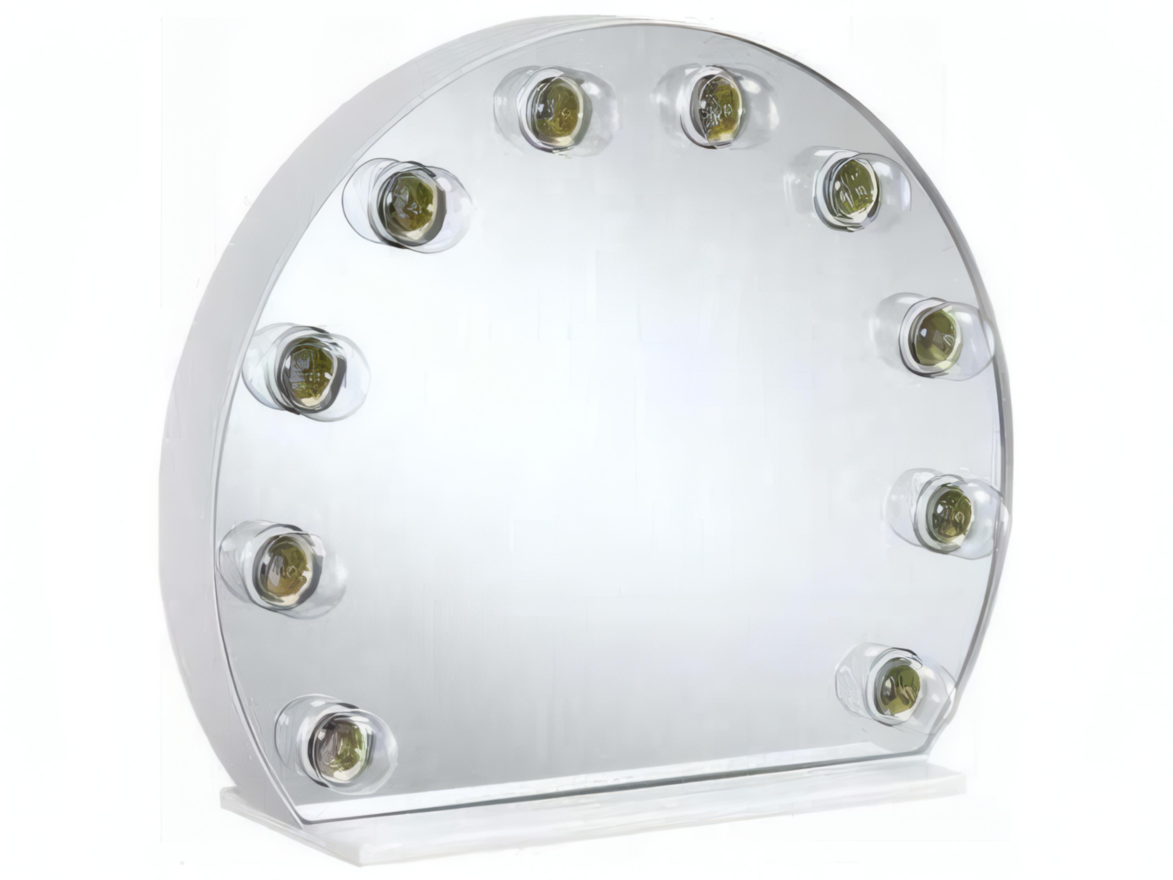Acme Furniture White Round Wall Mirror