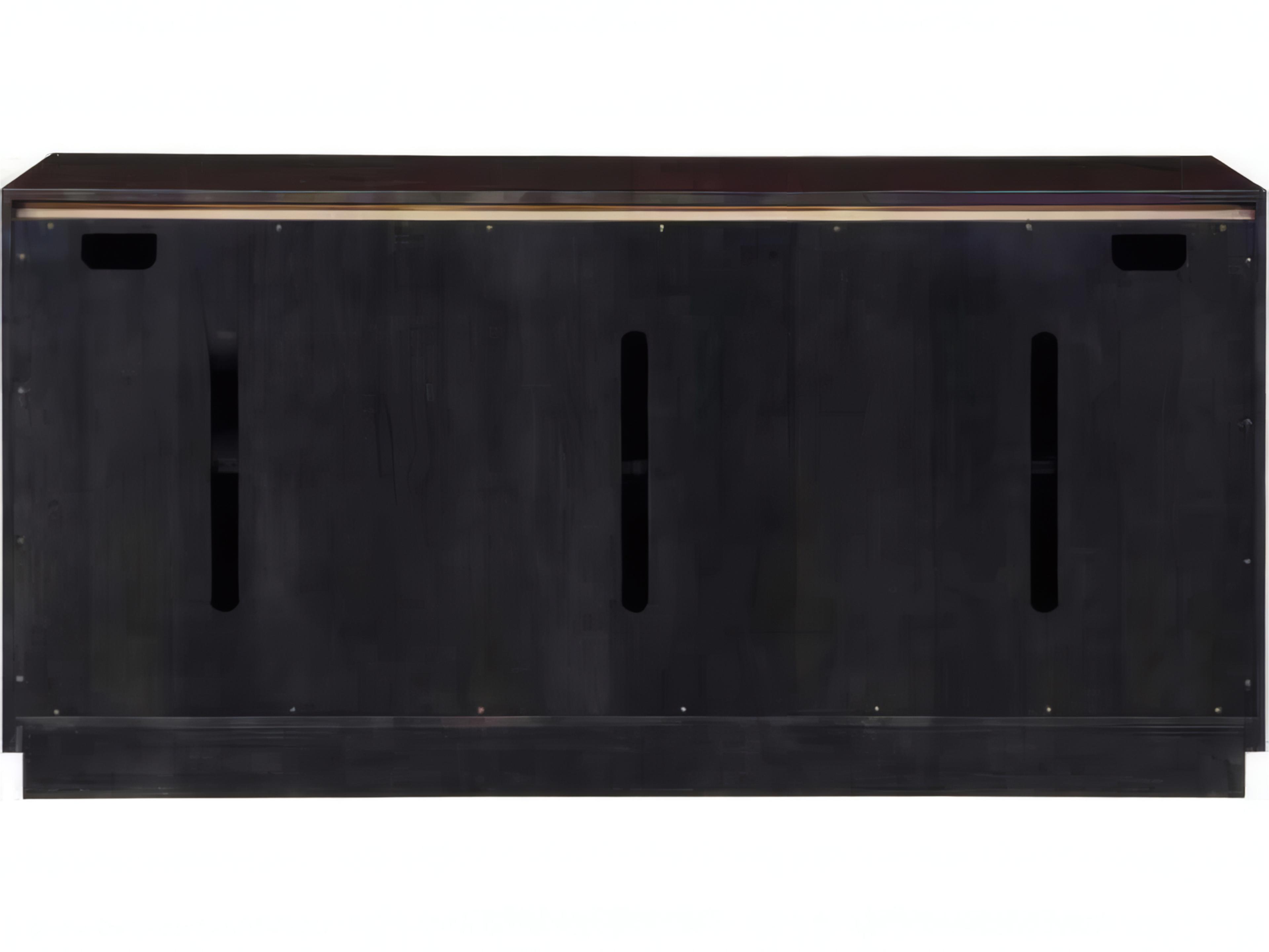 Acme Furniture 68" Birch Wood Metallic Silver Walnut Media Console