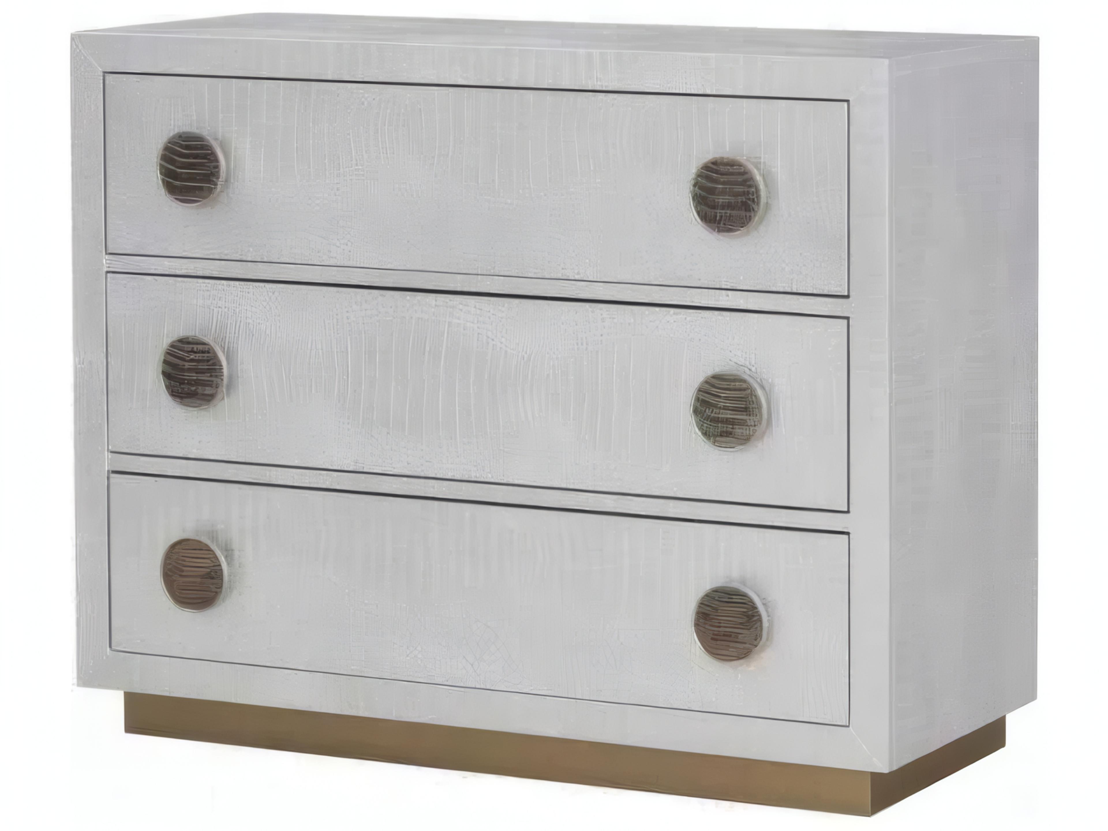 Acme Furniture Silver Faux Crocodile Skin Poplar Wood Accent Chest