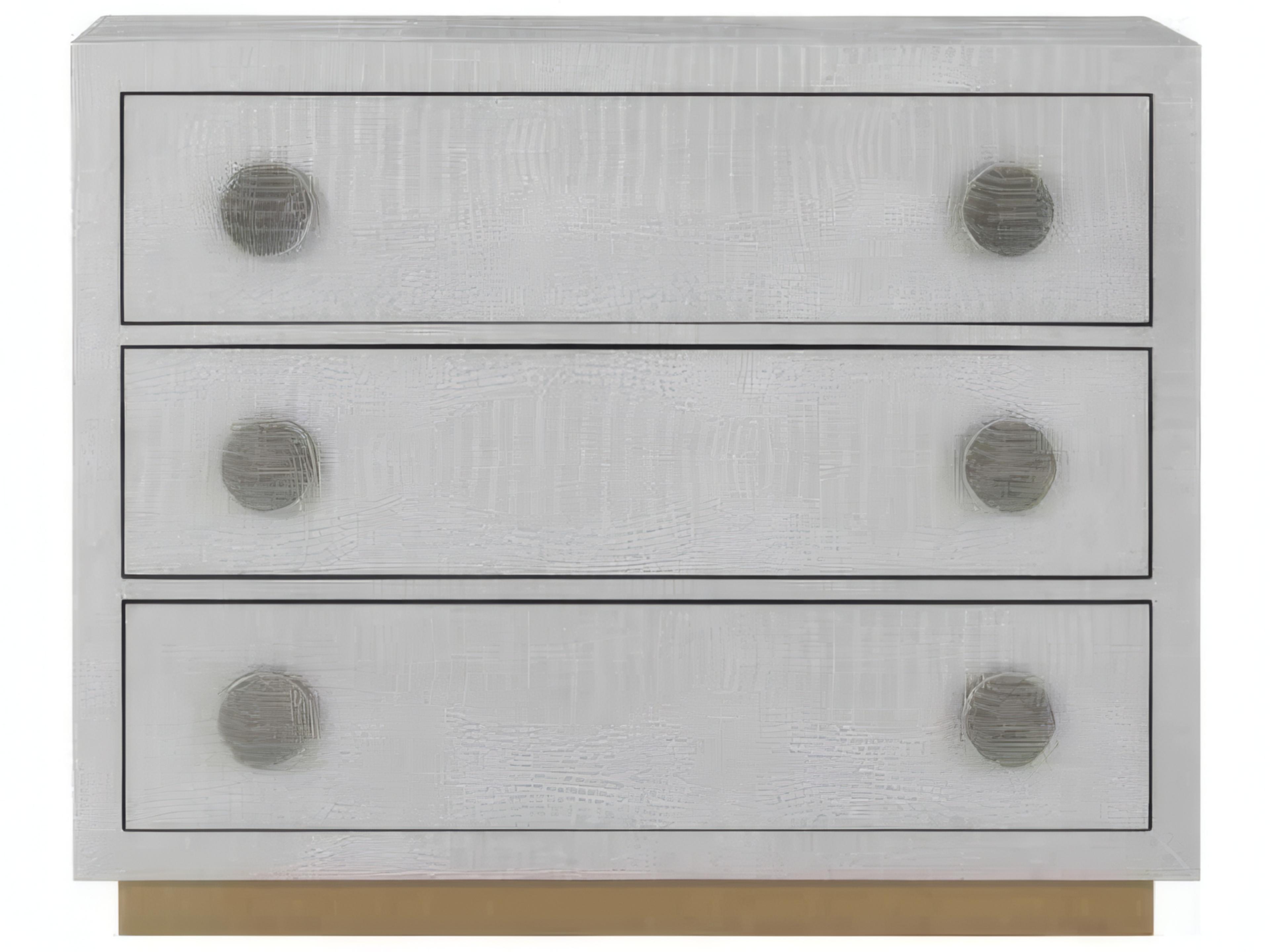 Acme Furniture Silver Faux Crocodile Skin Poplar Wood Accent Chest