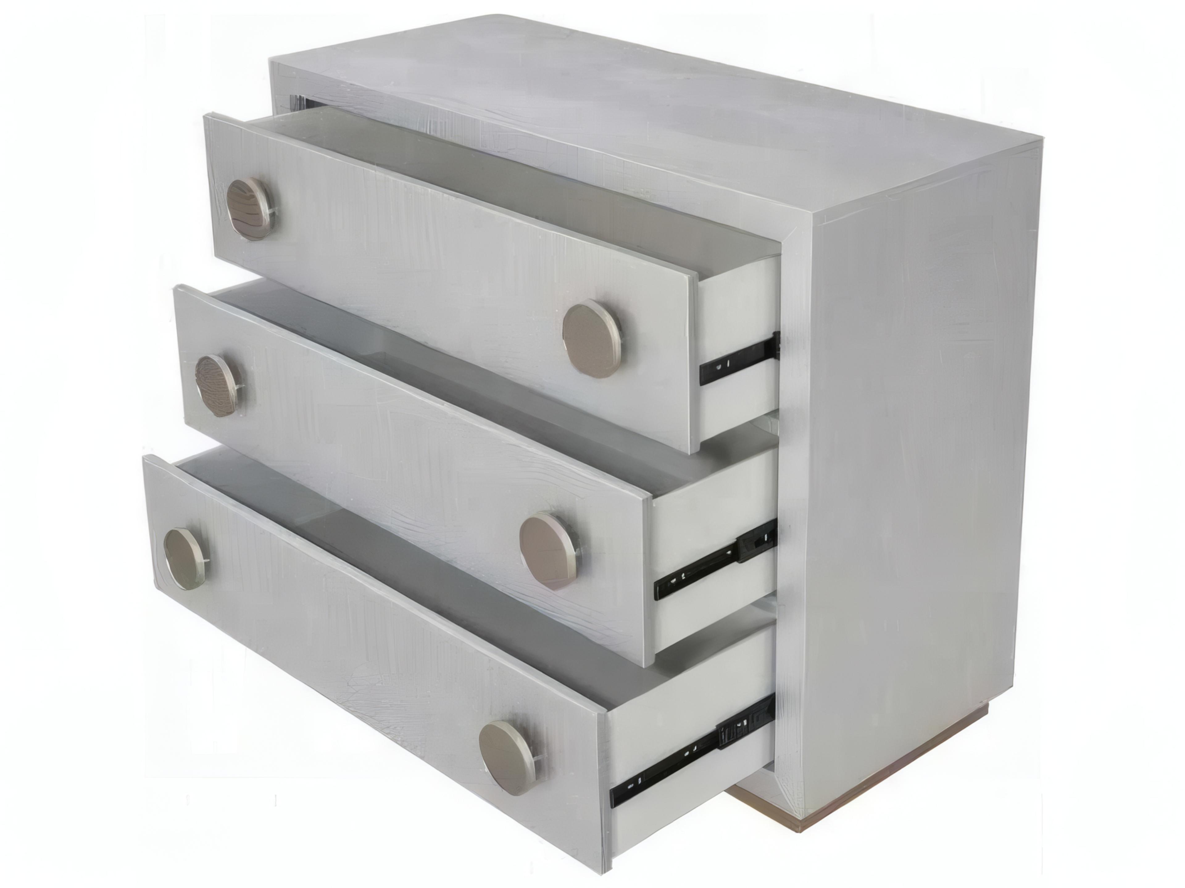 Acme Furniture Silver Faux Crocodile Skin Poplar Wood Accent Chest