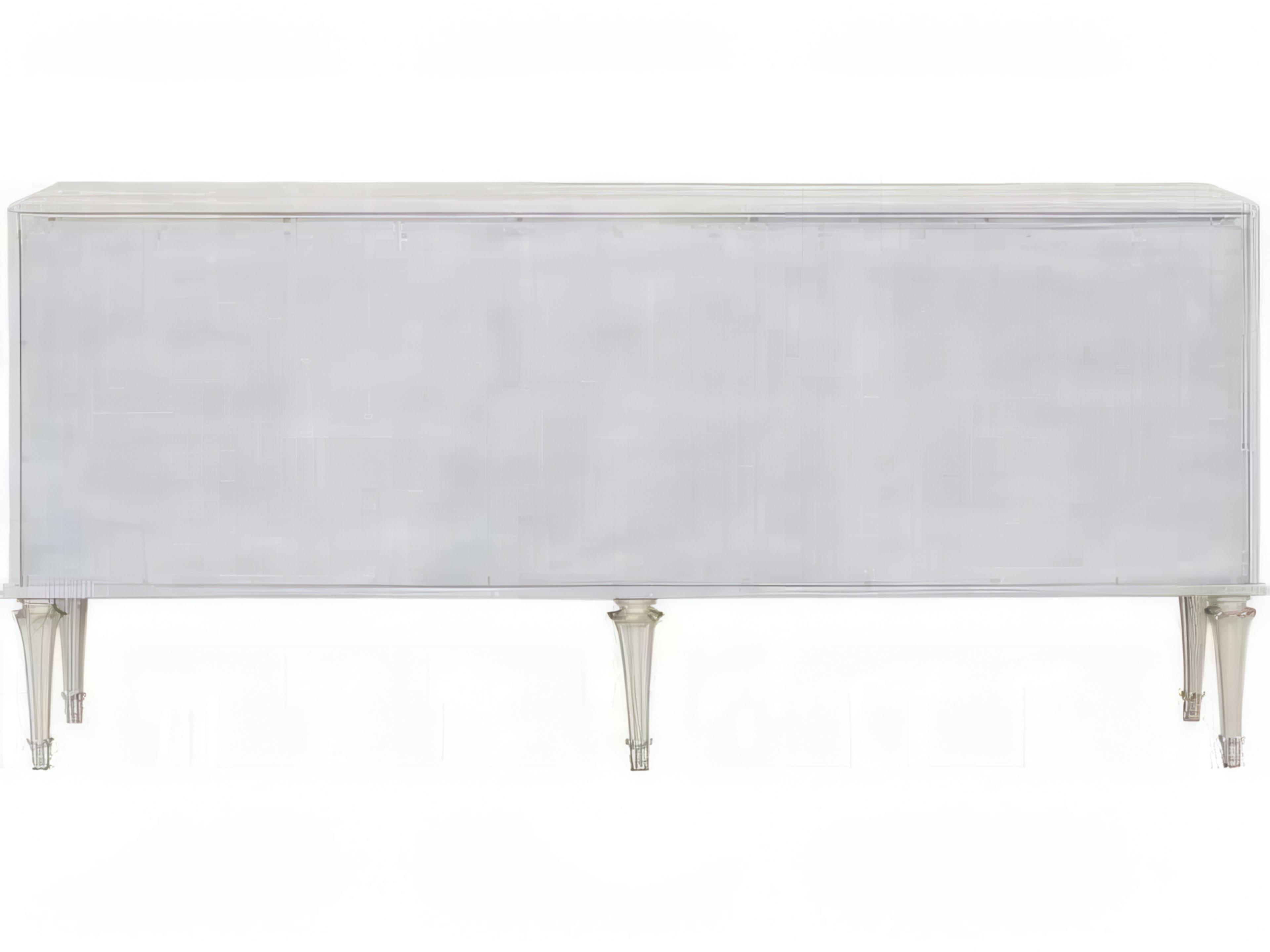 Acme Furniture 77" Birch Wood Pearl White Silver Shimmer Sideboard