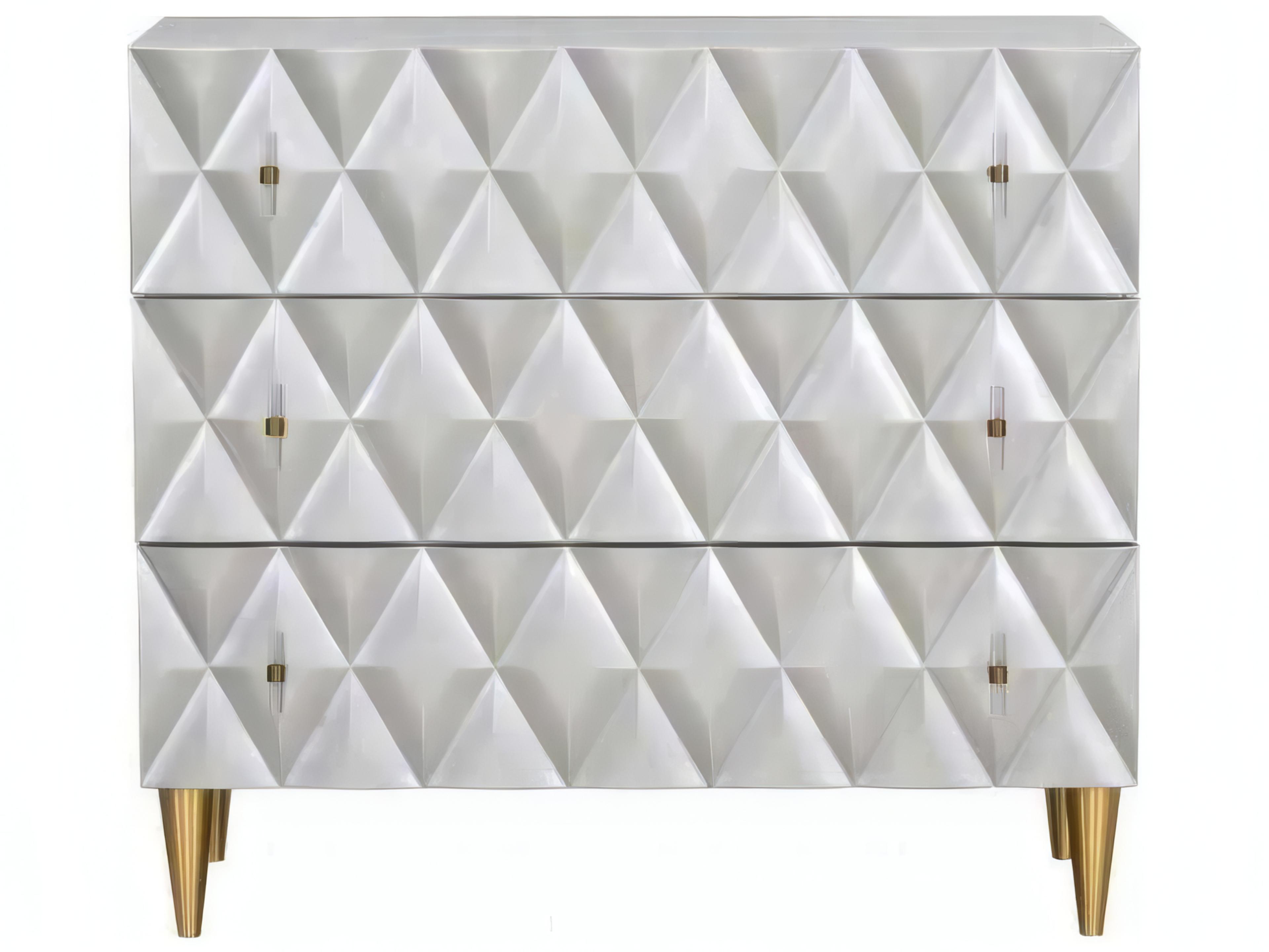 Acme Furniture Metallic Silver Champagne Birch Wood Accent Chest