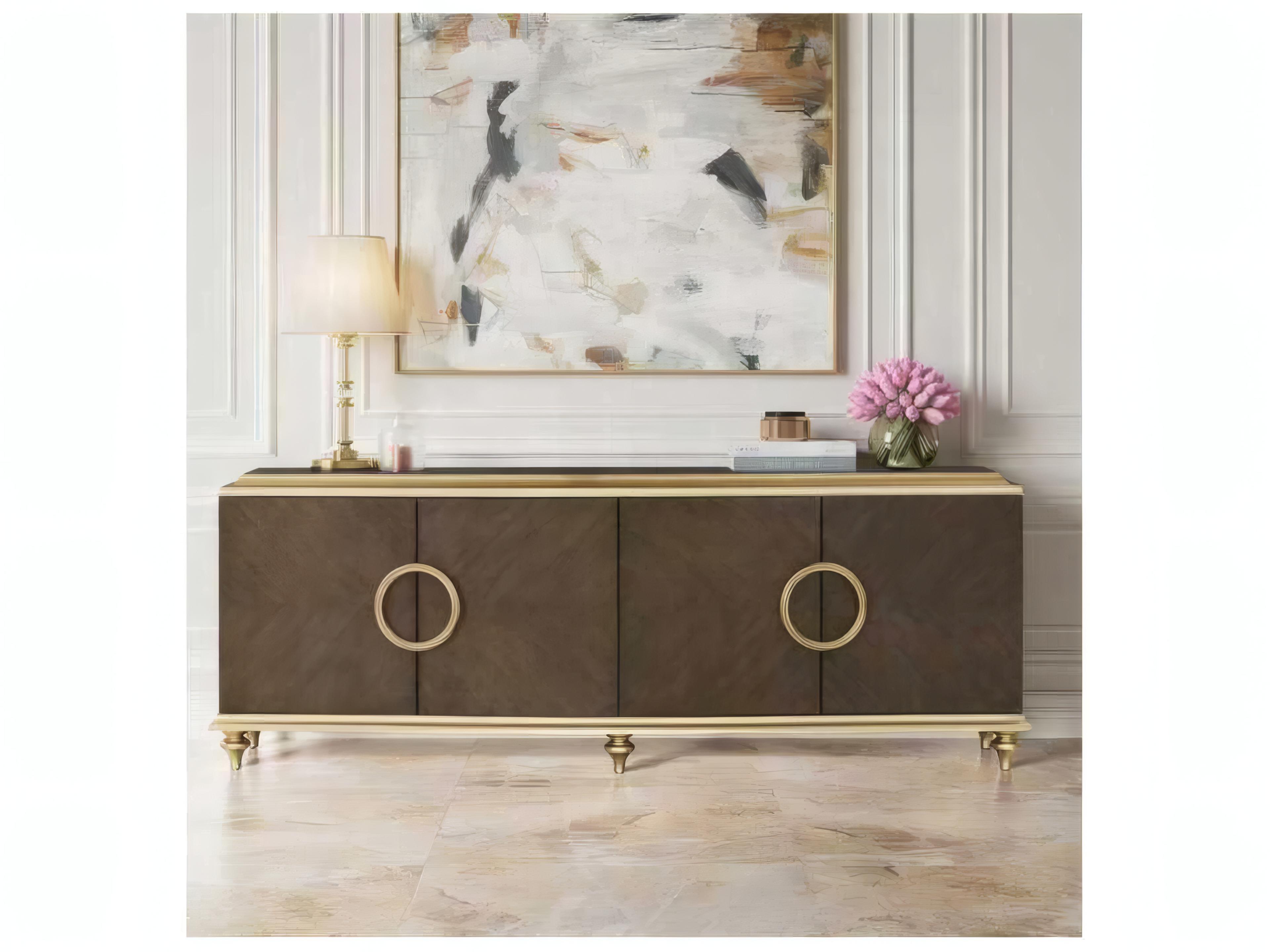 Acme Furniture 94" Poplar Wood Brown Sideboard