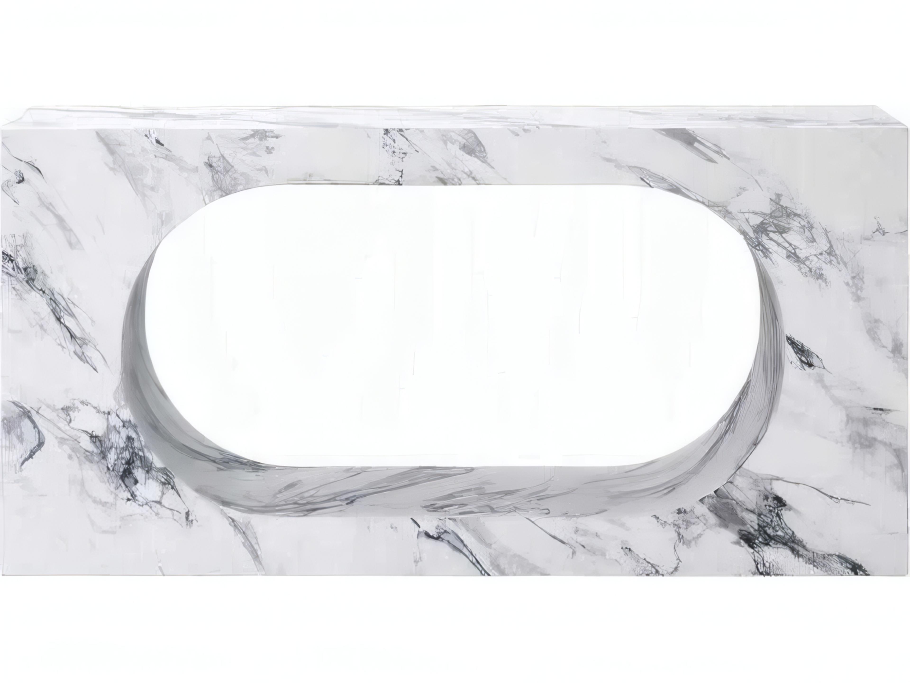 Acme Furniture Fritzy Rectangular Faux Stone Engineered Console Table