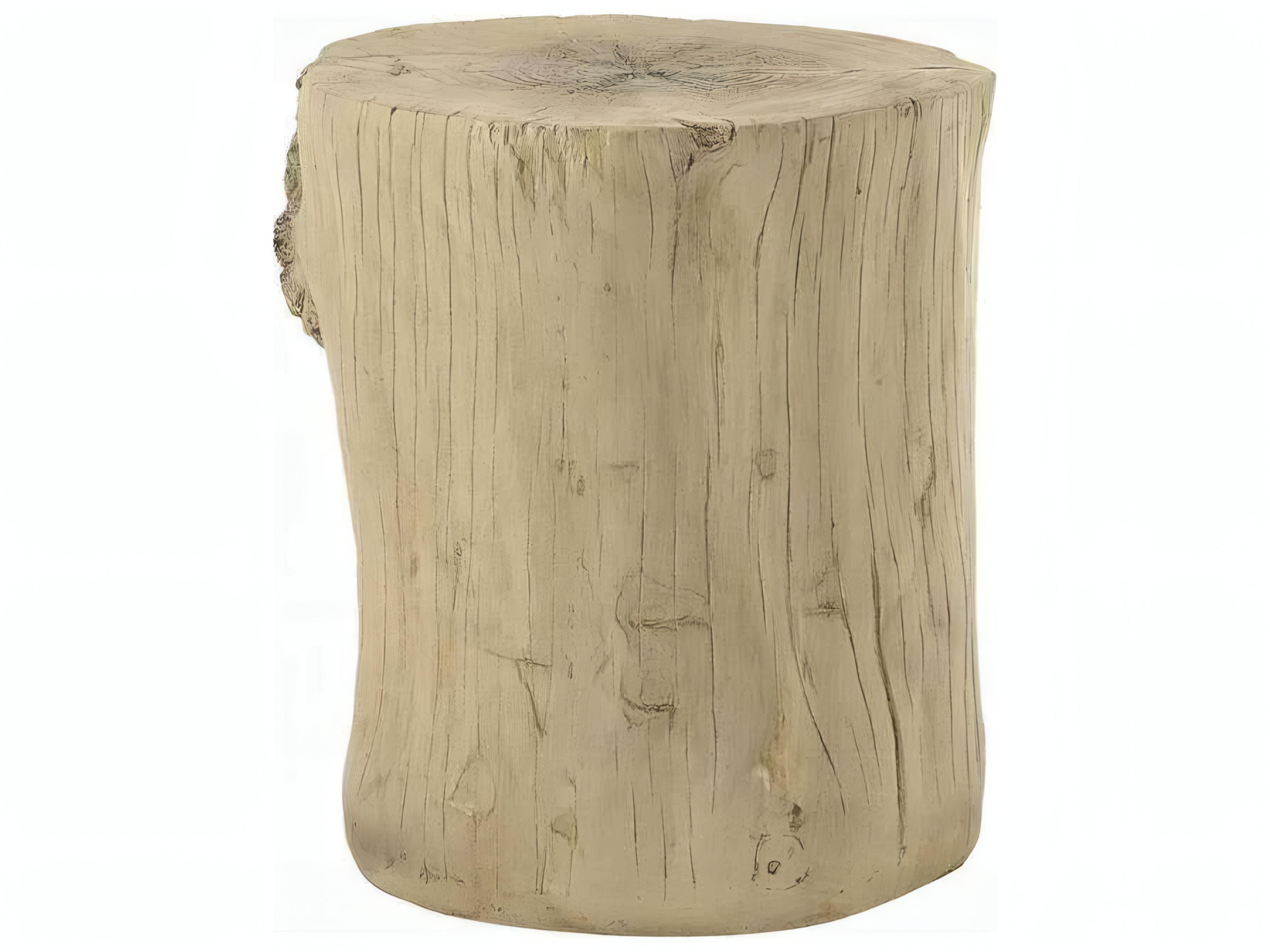 Acme Furniture Gene Round Faux Cement Natural Brown End Table