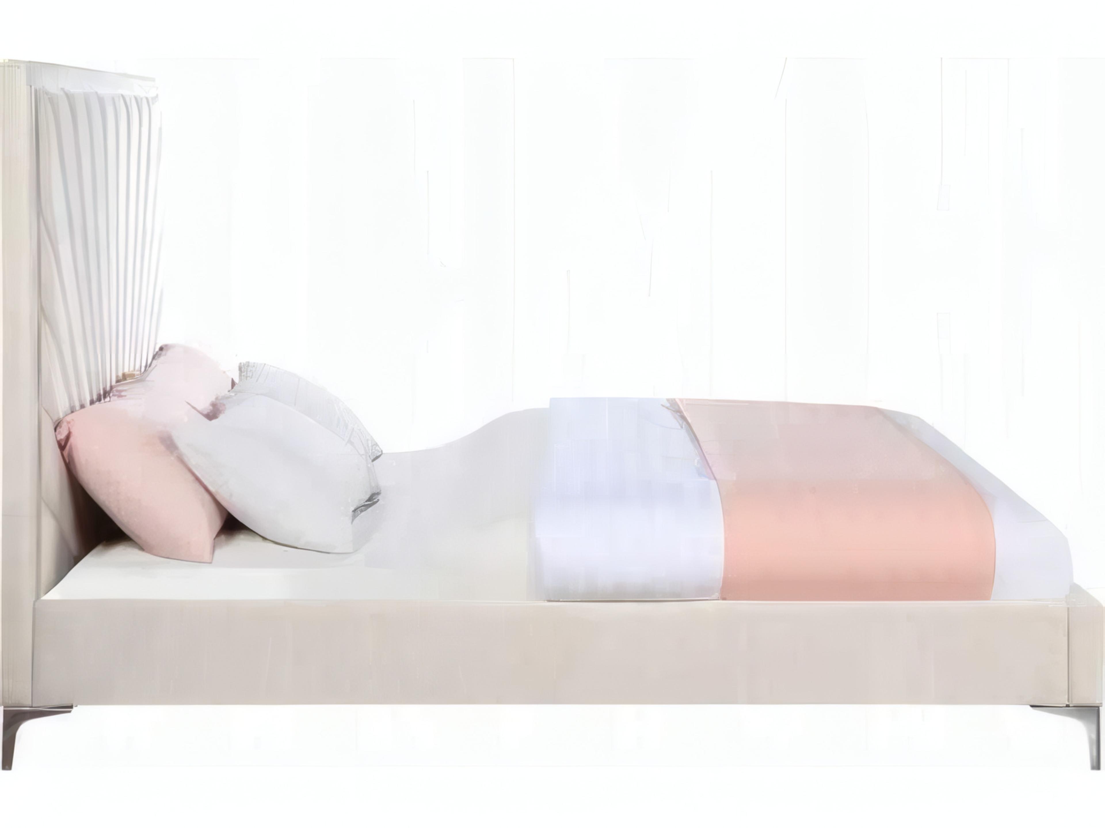 Acme Furniture Faiz Beige Velvet Plywood Upholstered King Platform Bed