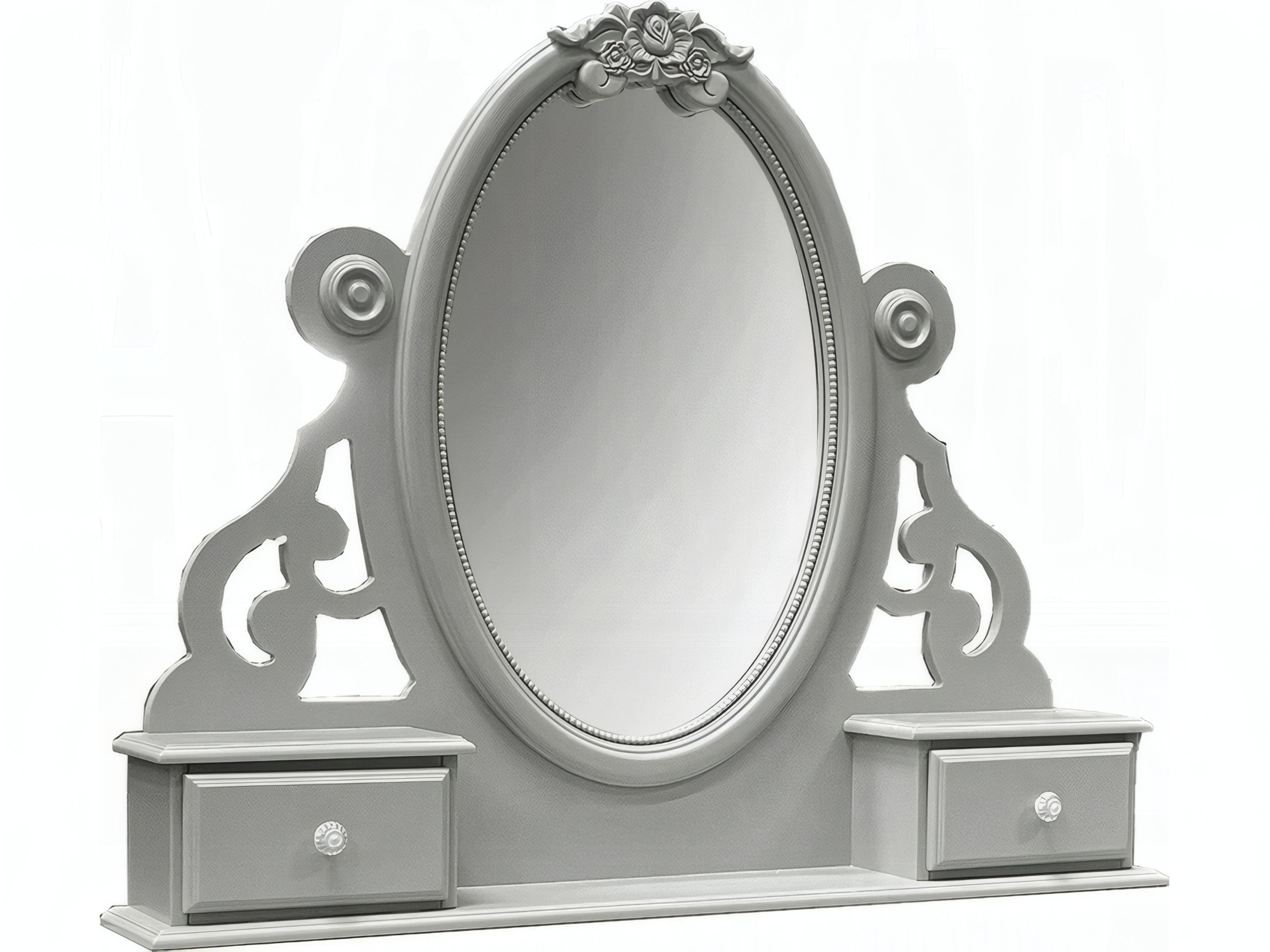 Acme Furniture Flora Gray Oval Dresser Mirror