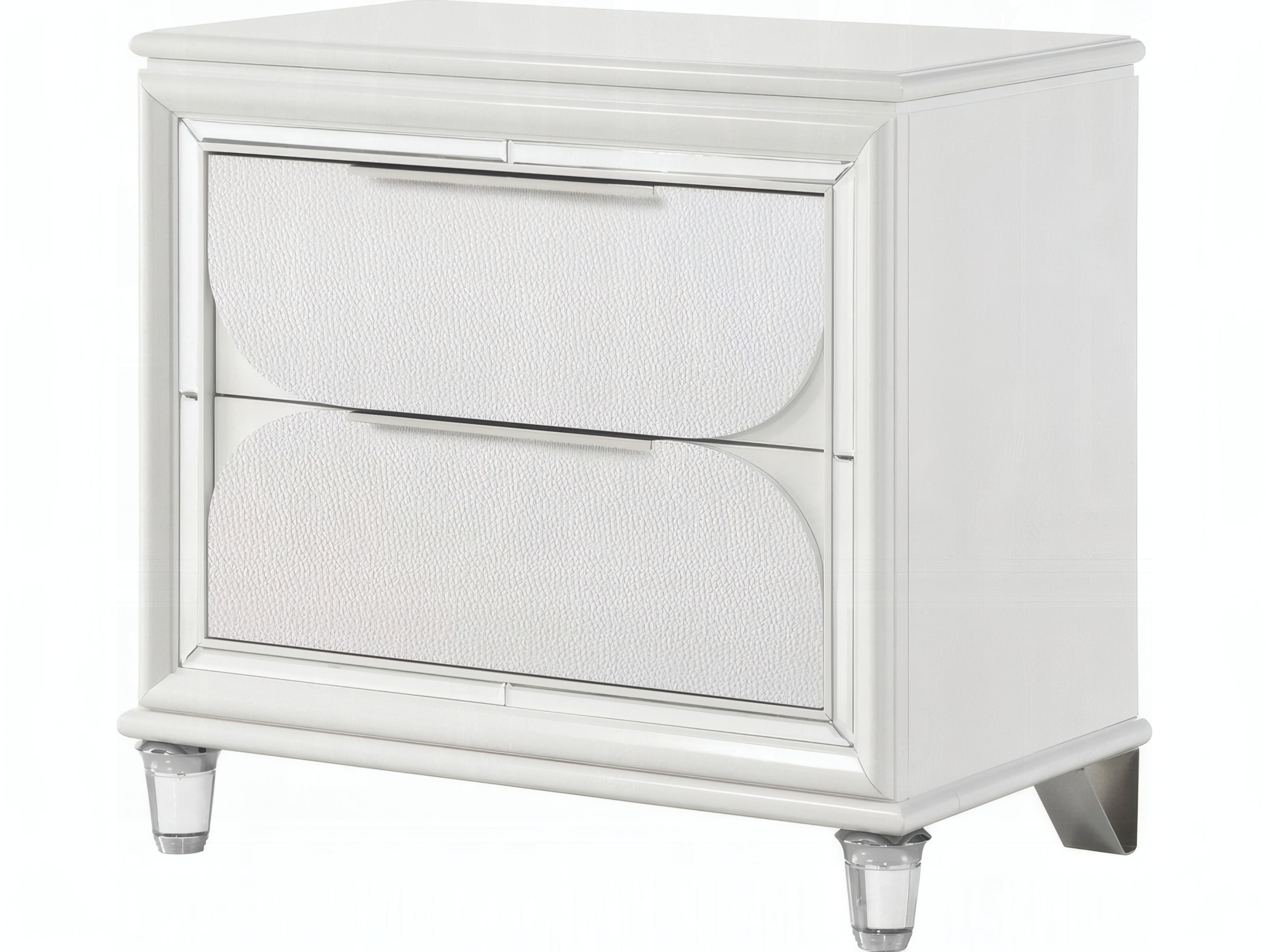 Tarian 2-Drawers Rubberwood Nightstand