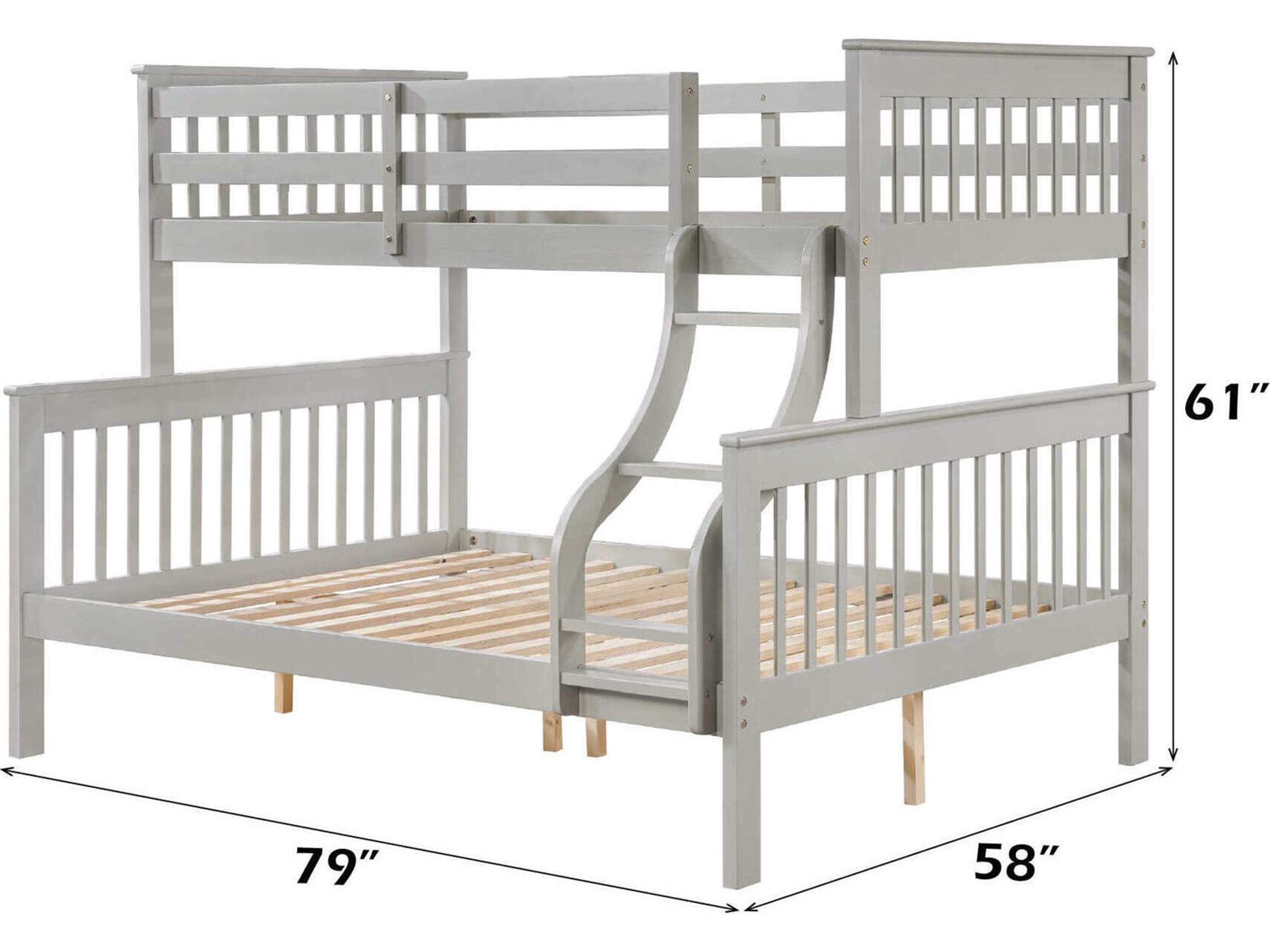 Acme Furniture Marita Gray Pine Wood Bunk Bed