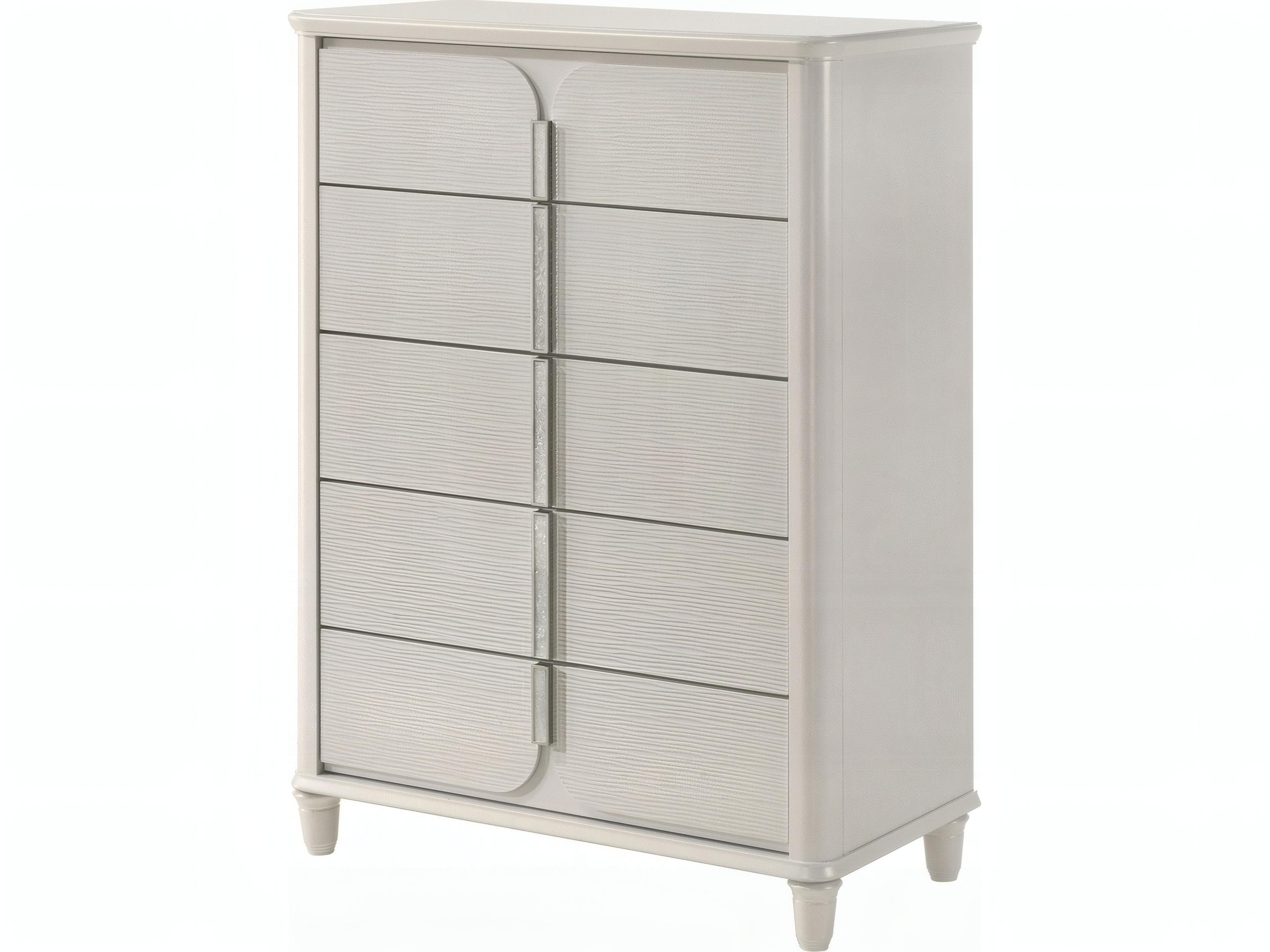Laveda Pearl White Rubberwood Accent Chest