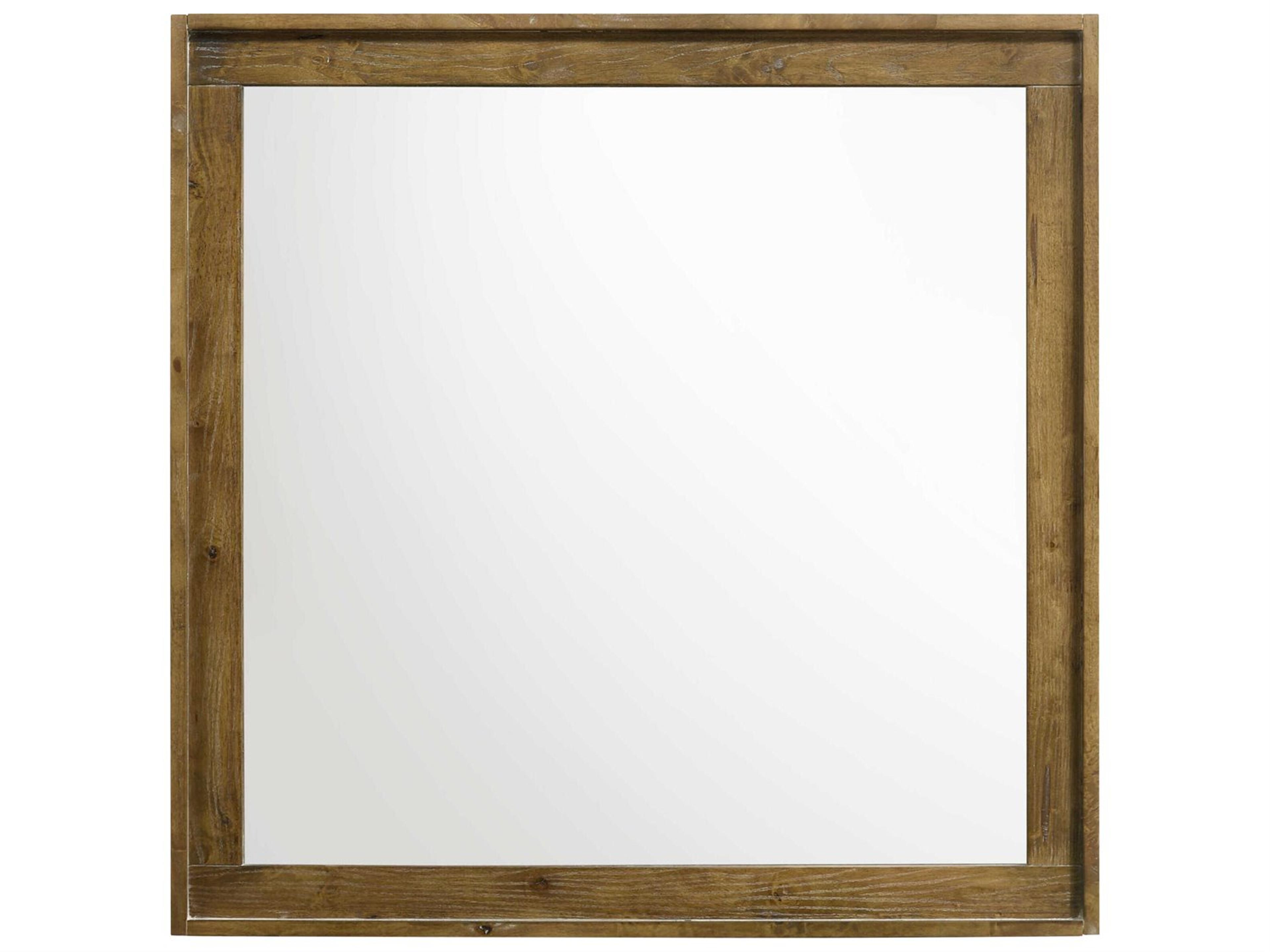 Garcia Light Aspen Brown Square Wall Mirror