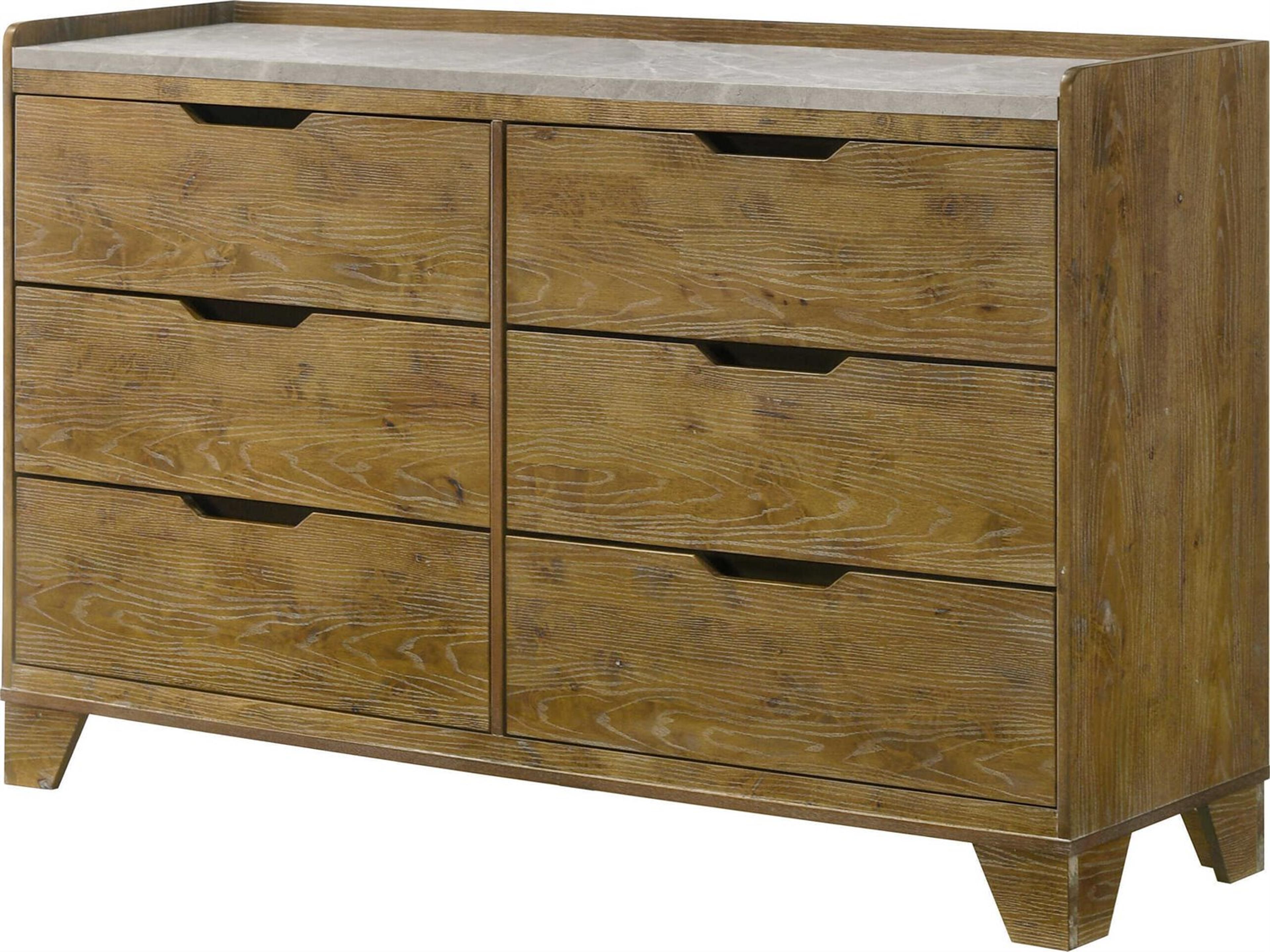 Garcia 6-Drawers Rubberwood Double Dresser