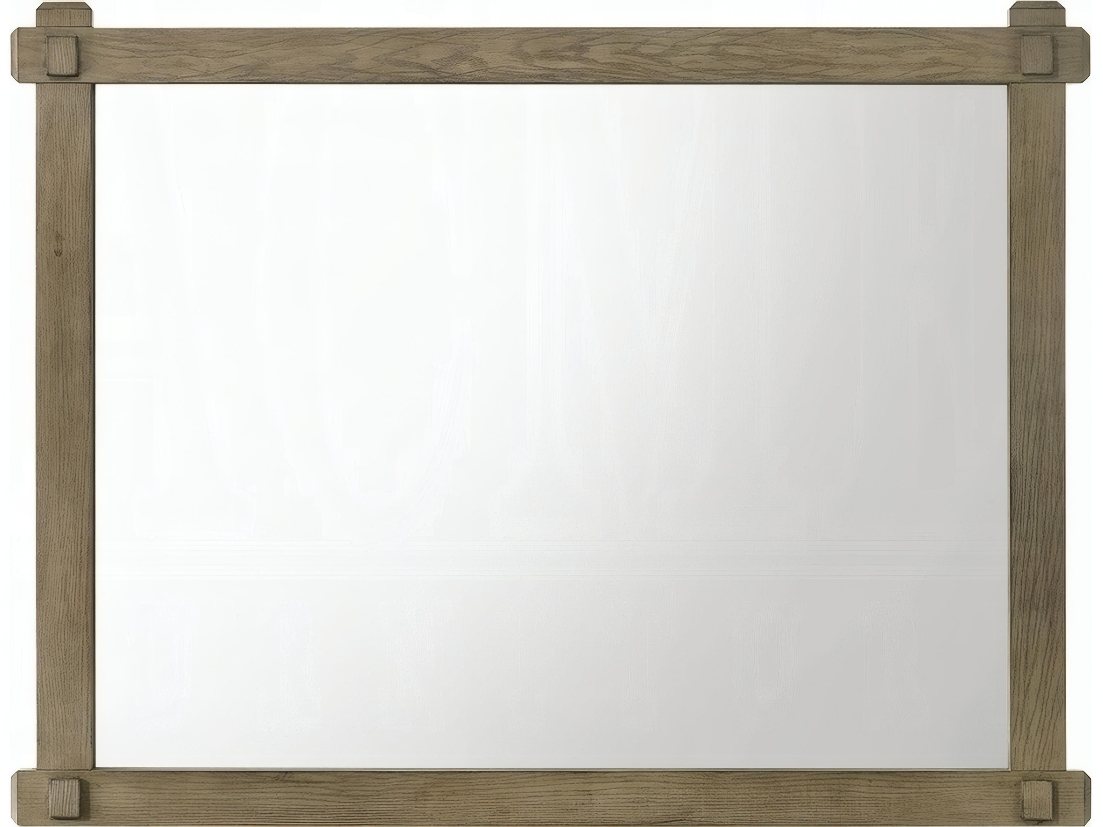 Colton Antique White Oak Rectangular Wall Mirror