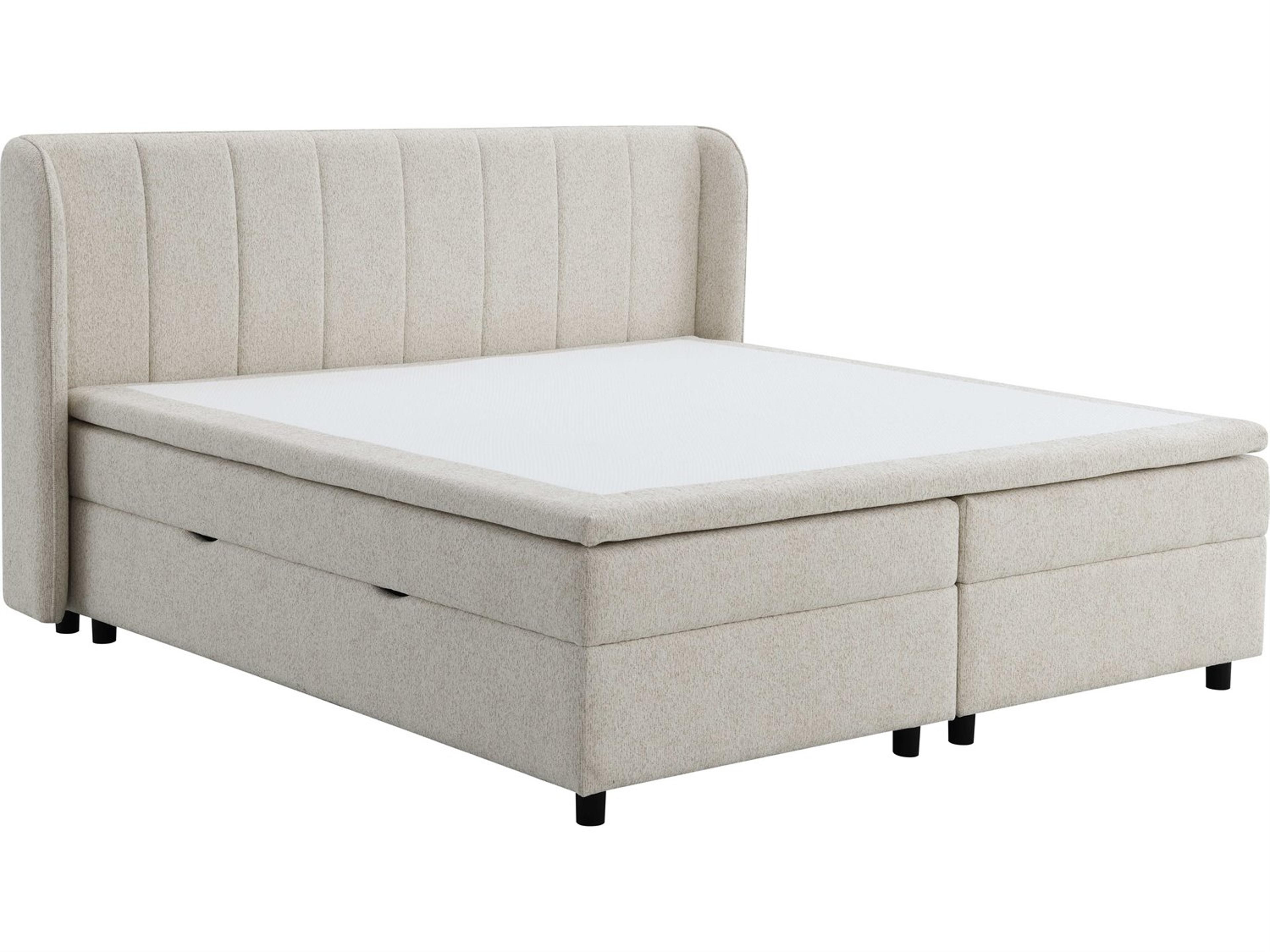 Acme Furniture Adonia Beige Chenille Plywood Wood Queen Platform Bed