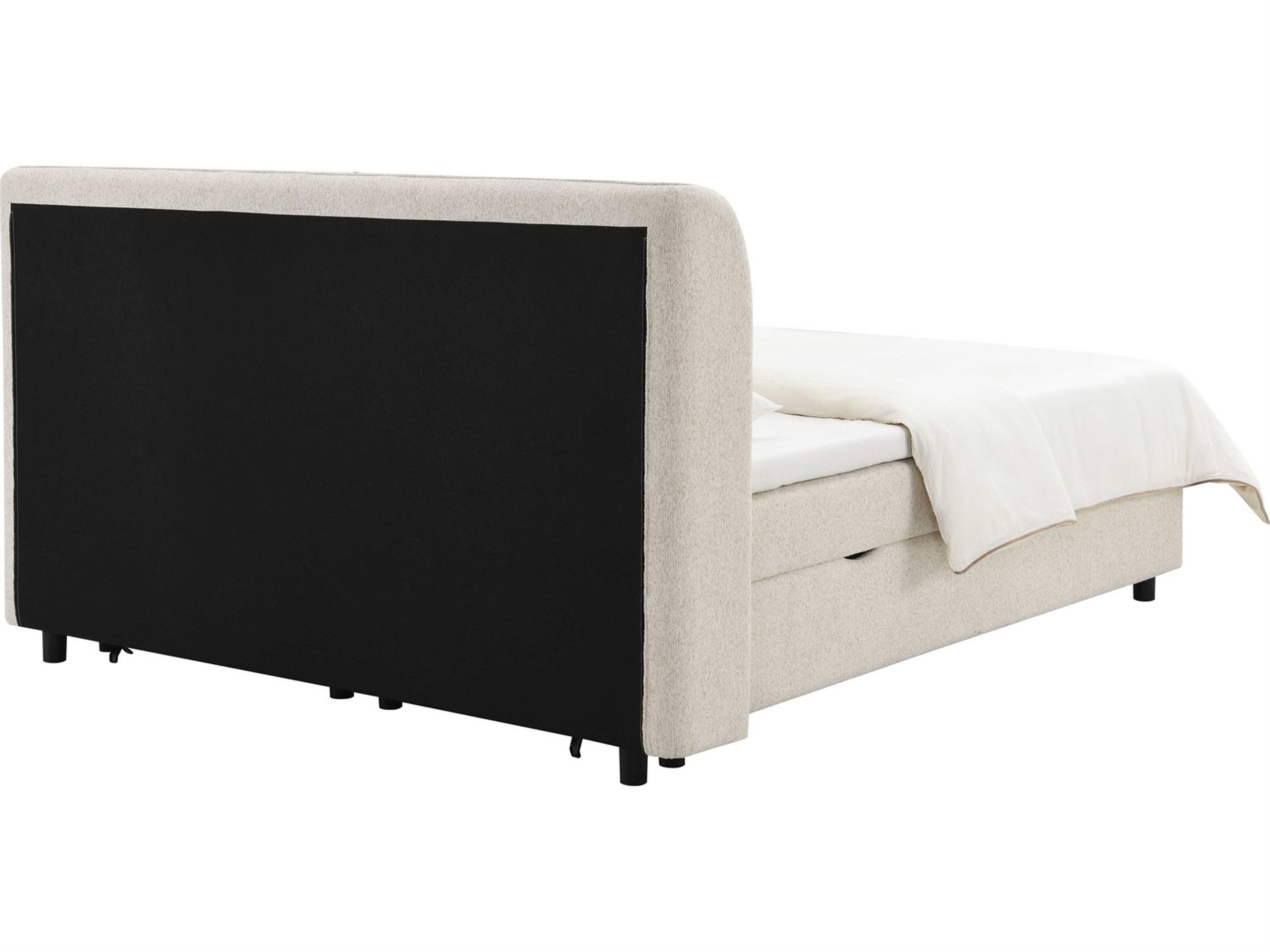 Acme Furniture Adonia Beige Chenille Plywood Wood Queen Platform Bed