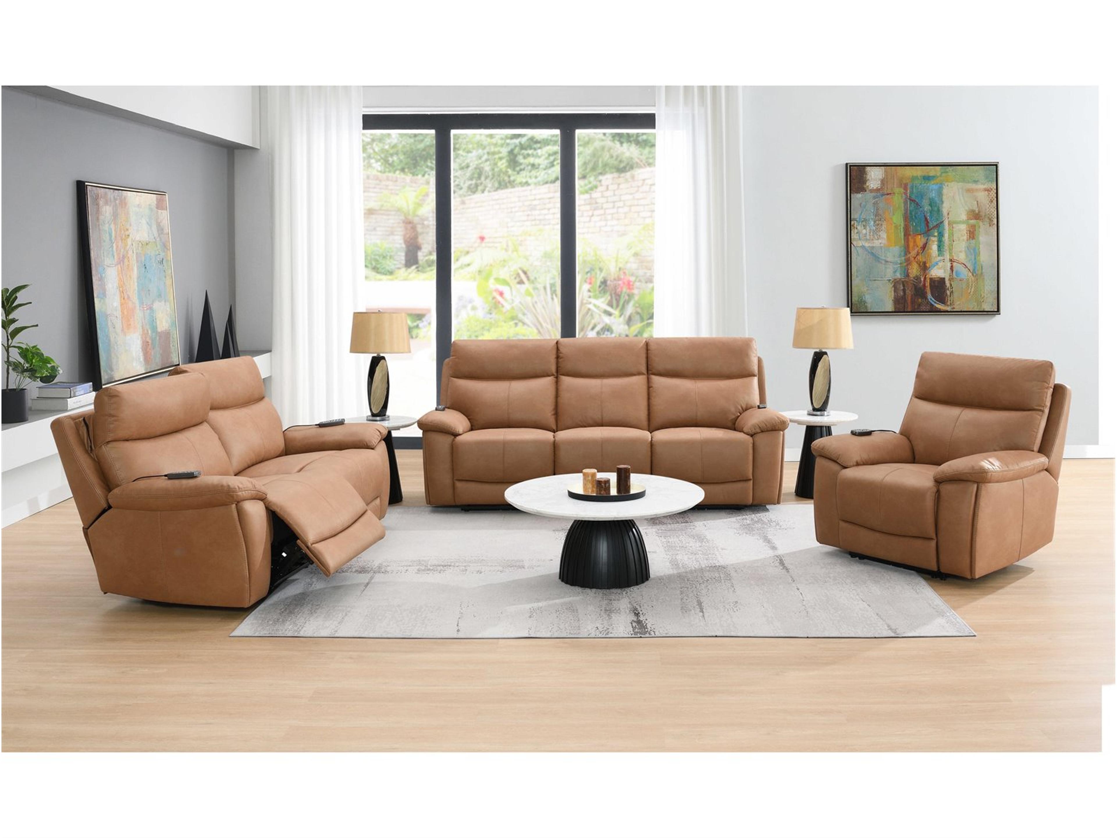 Chavis Living Room Brown Sofa Set