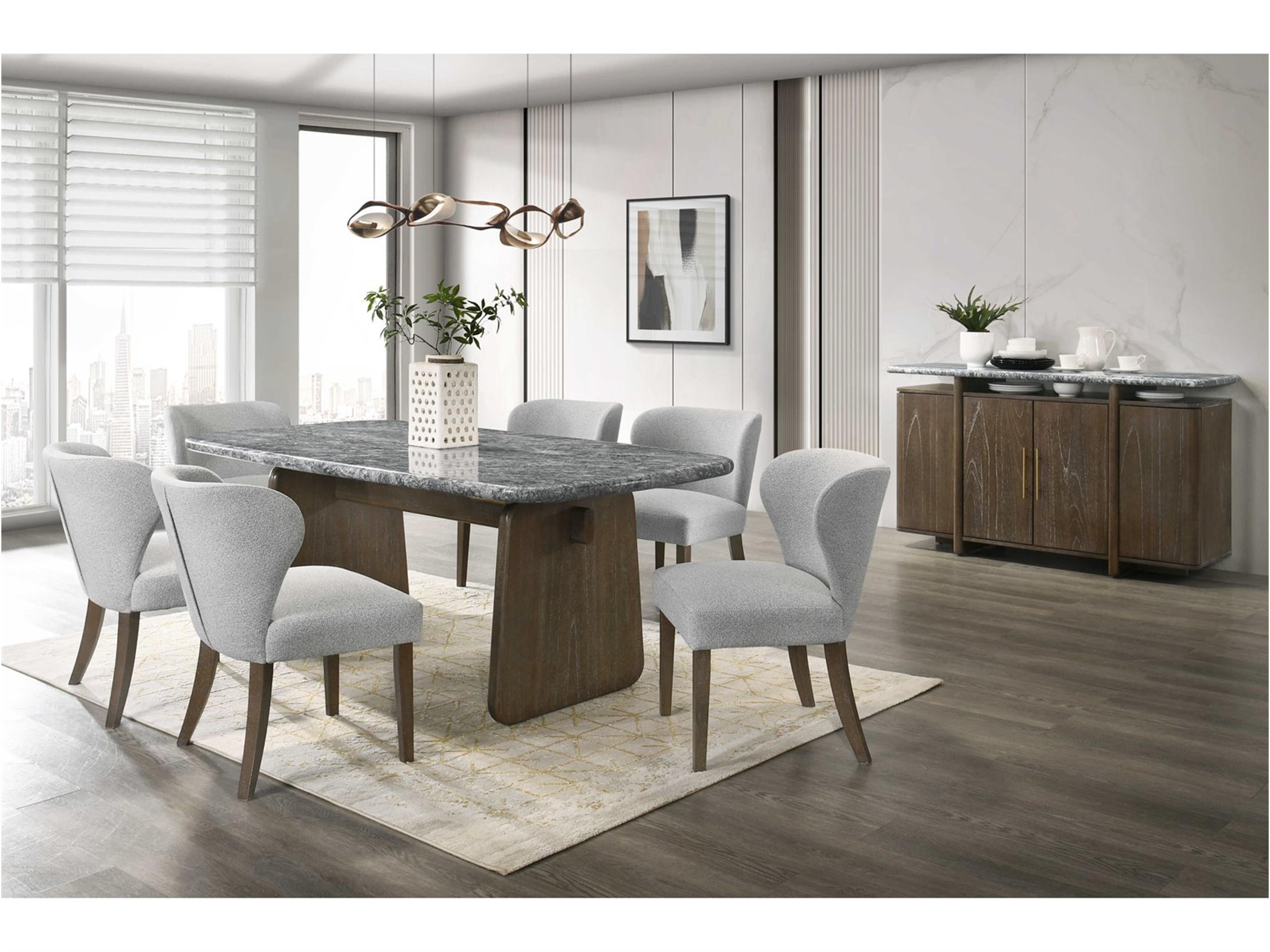 Dillon Walnut Wood Dining Room Set