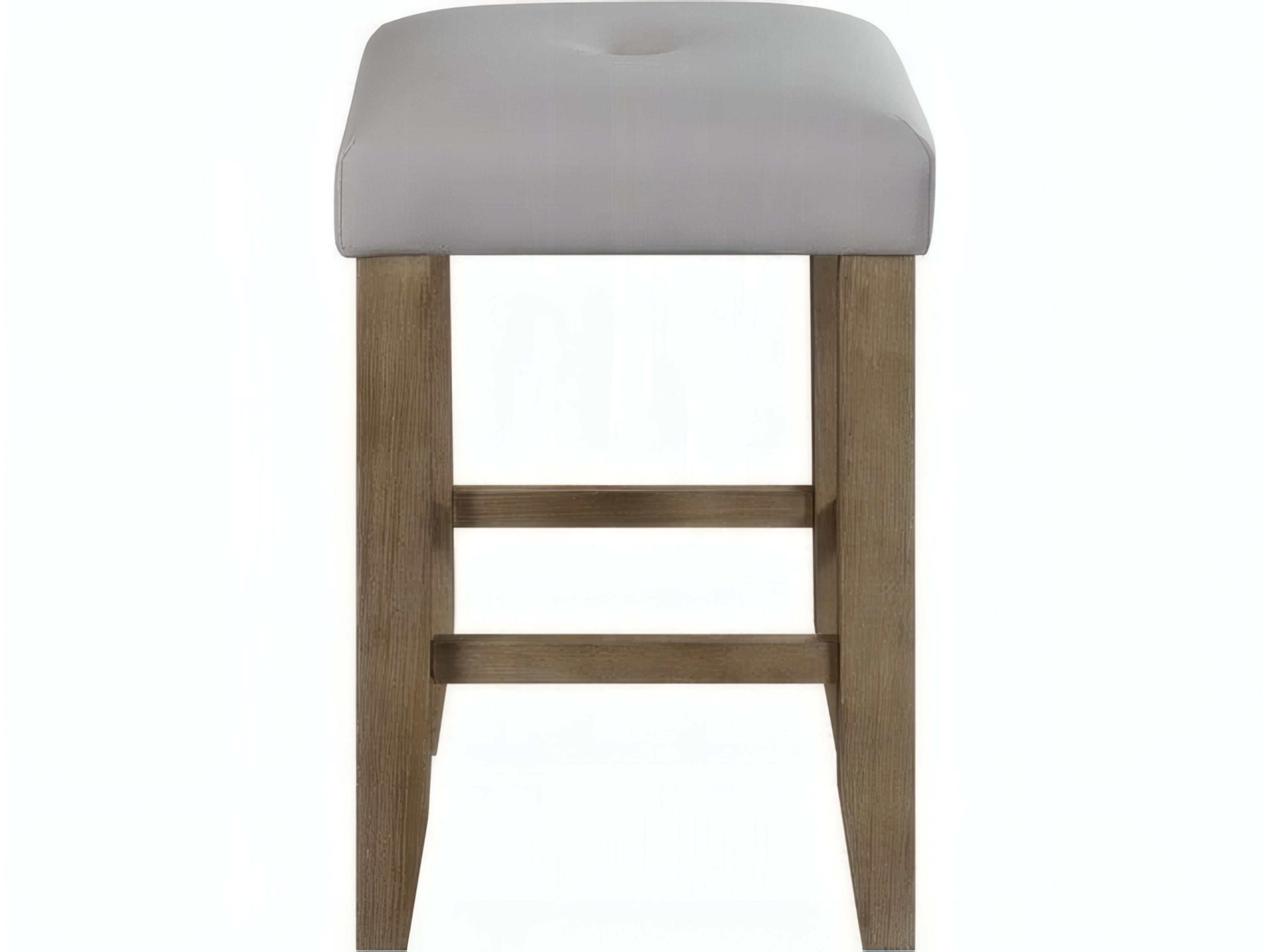 Acme Furniture Charnell Gary Synthetic Leather Oak Faux Plywood Counter Stool
