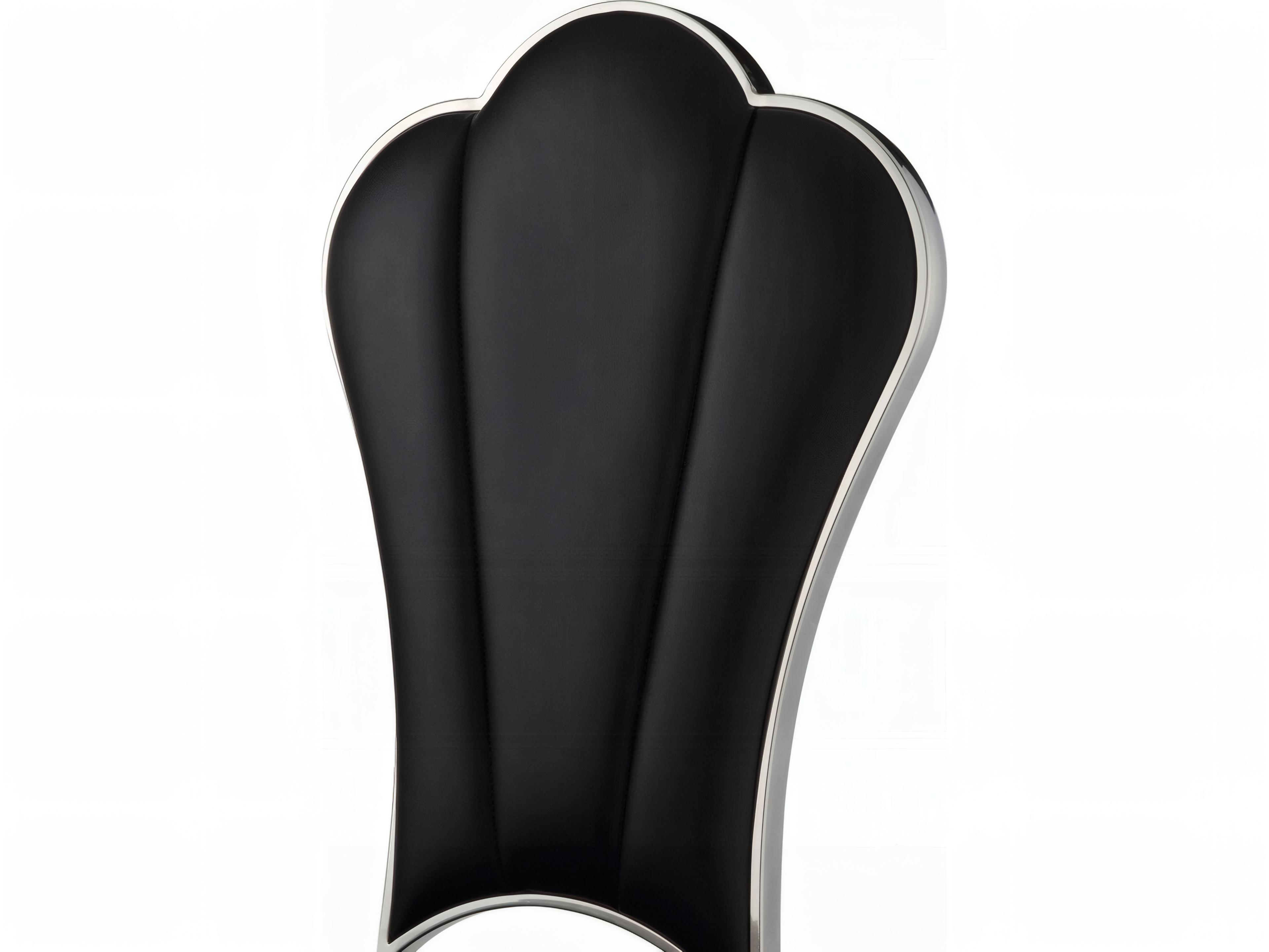 Acme Furniture Cyrene Black Faux Leather Armless Dining Chair Set of 2