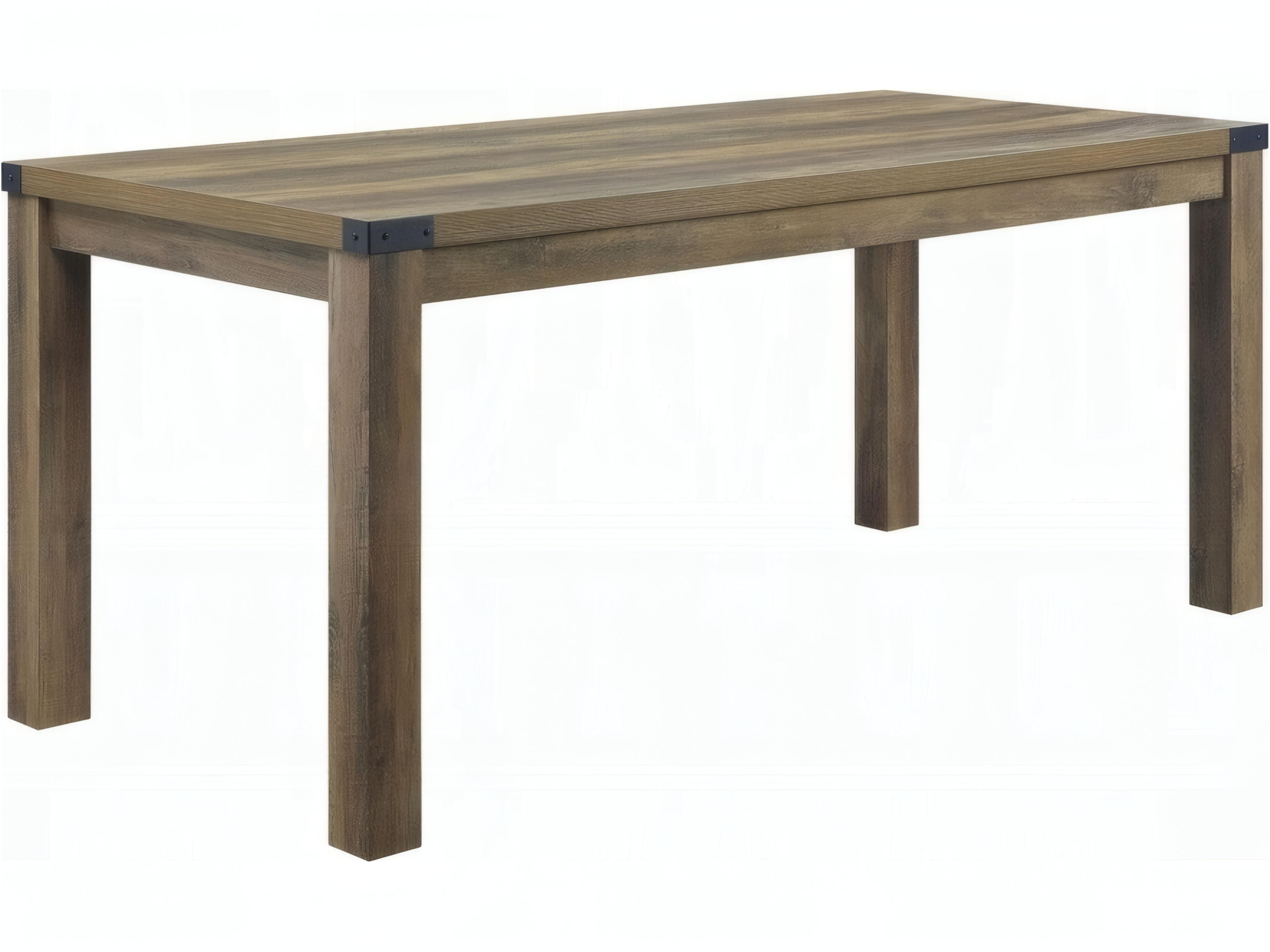 Abiram Rectangular Wood Rustic Oak Dining Table