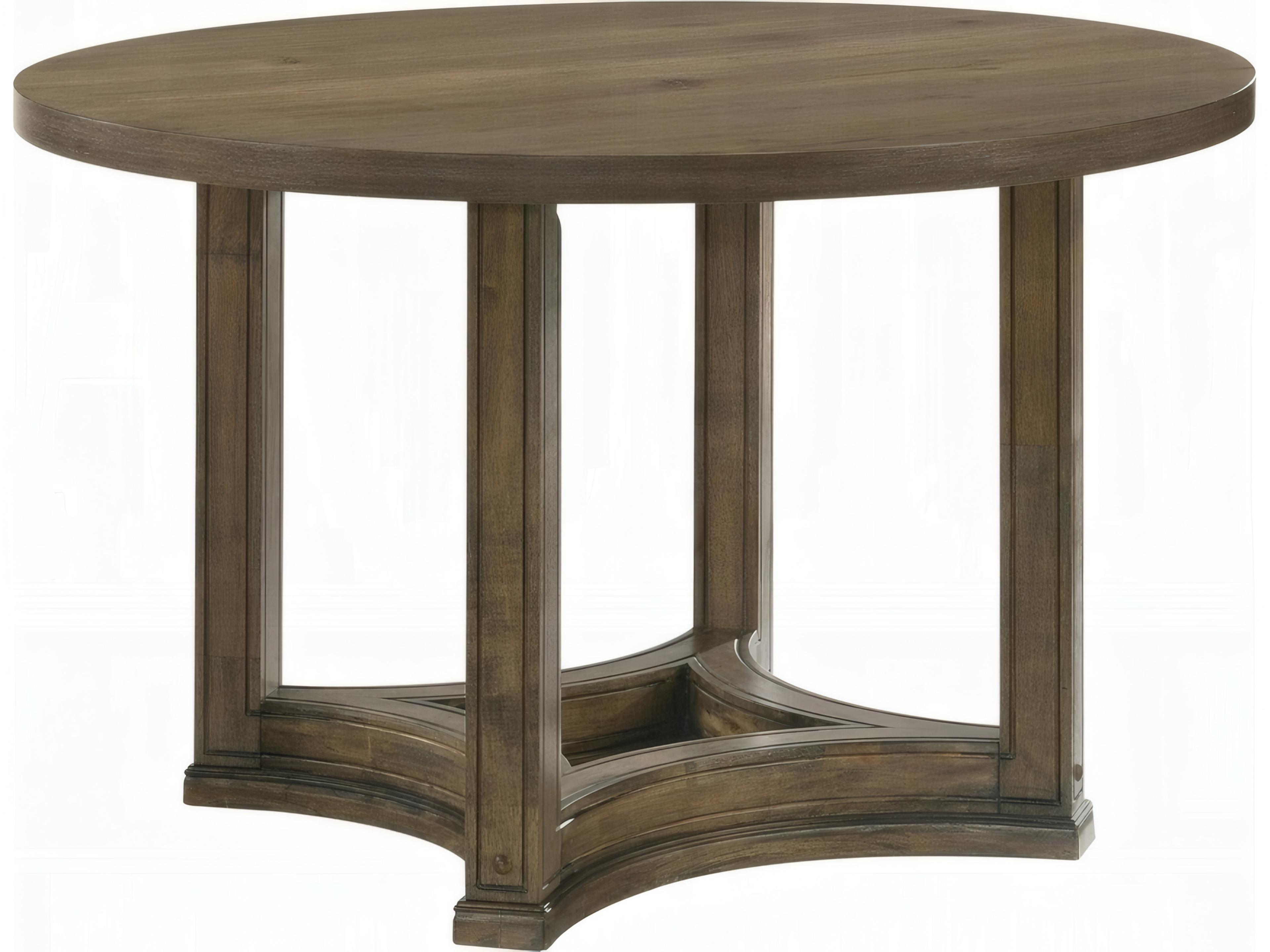 Parfield Round Wood Weathered Oak Dining Table