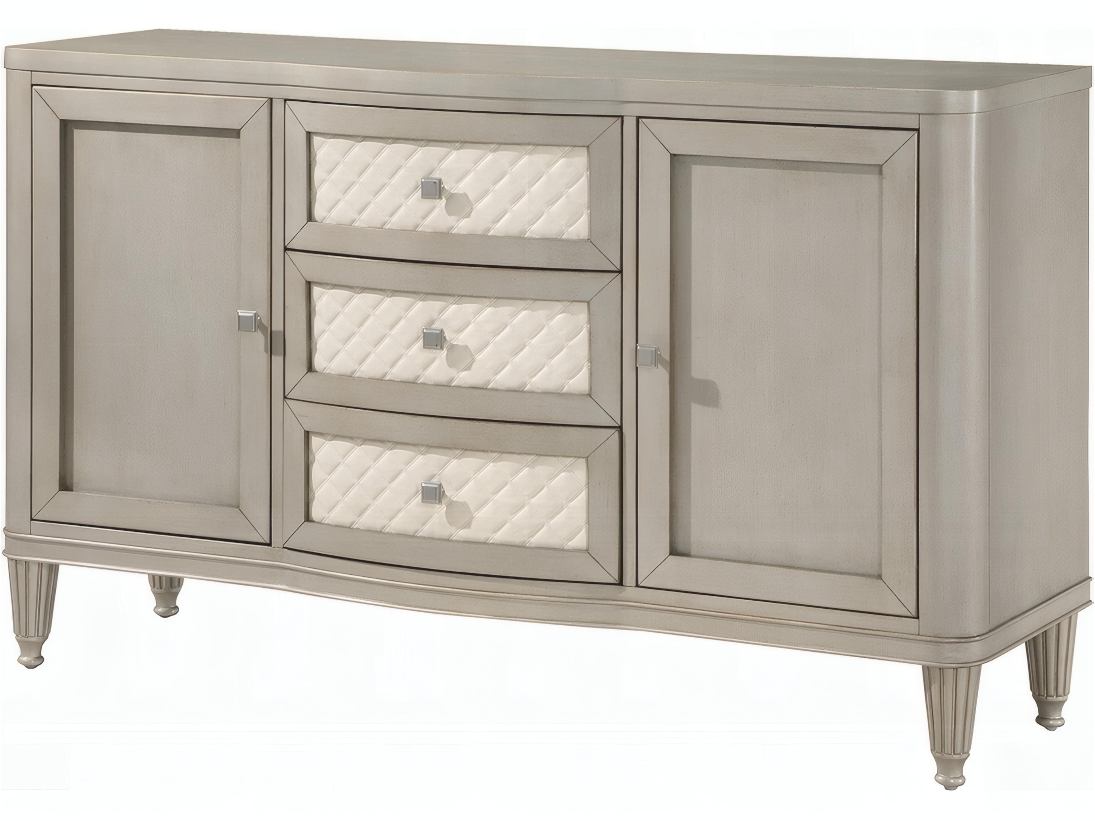 Kasa 56" Rubberwood Champagne Sideboard