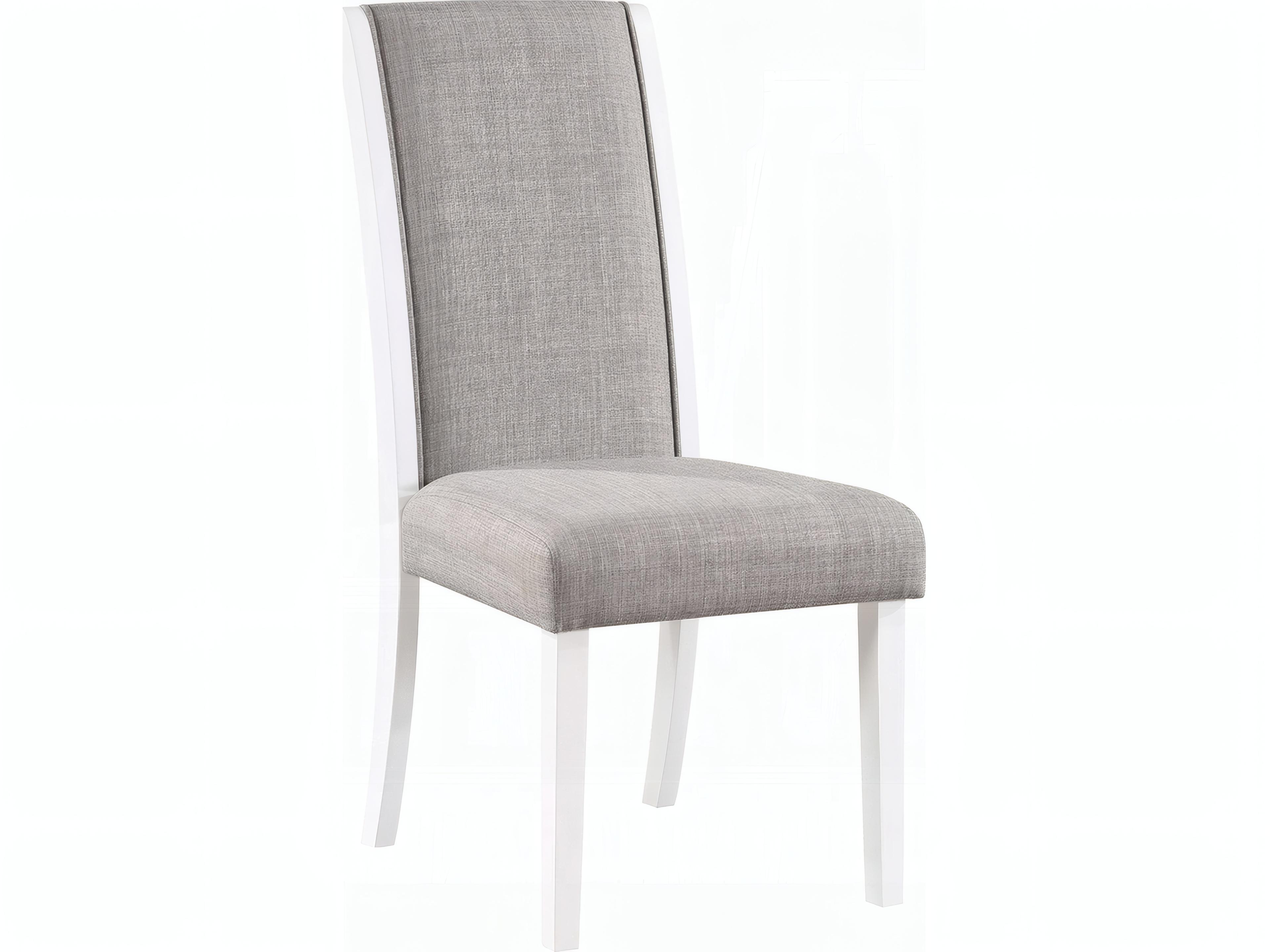 Hollyn Plywood Gray Upholstered Armless Dining Chair Set of 2